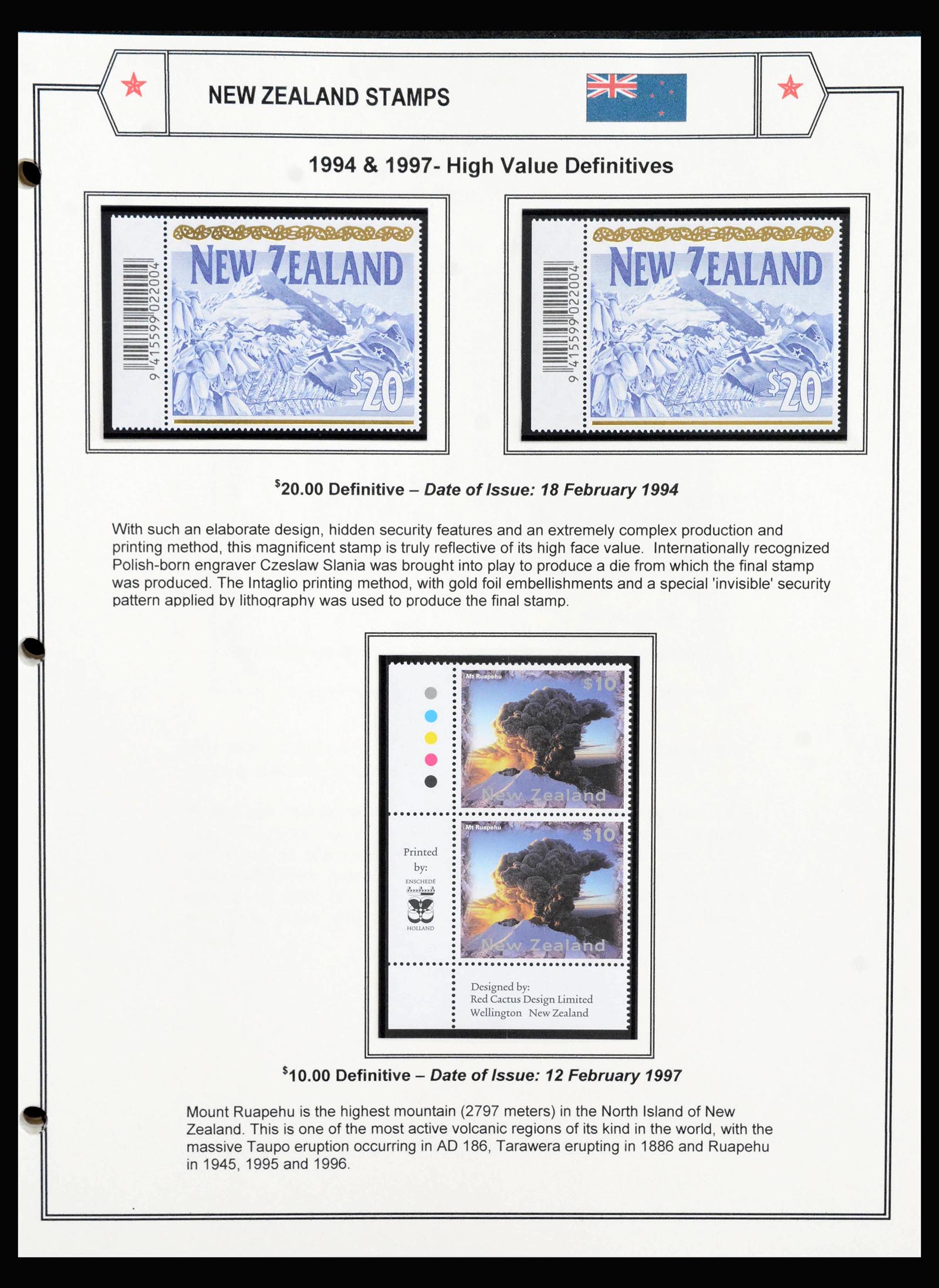 39932 0014 - Postzegelverzameling 39932 Nieuw Zeeland 1941-2008.