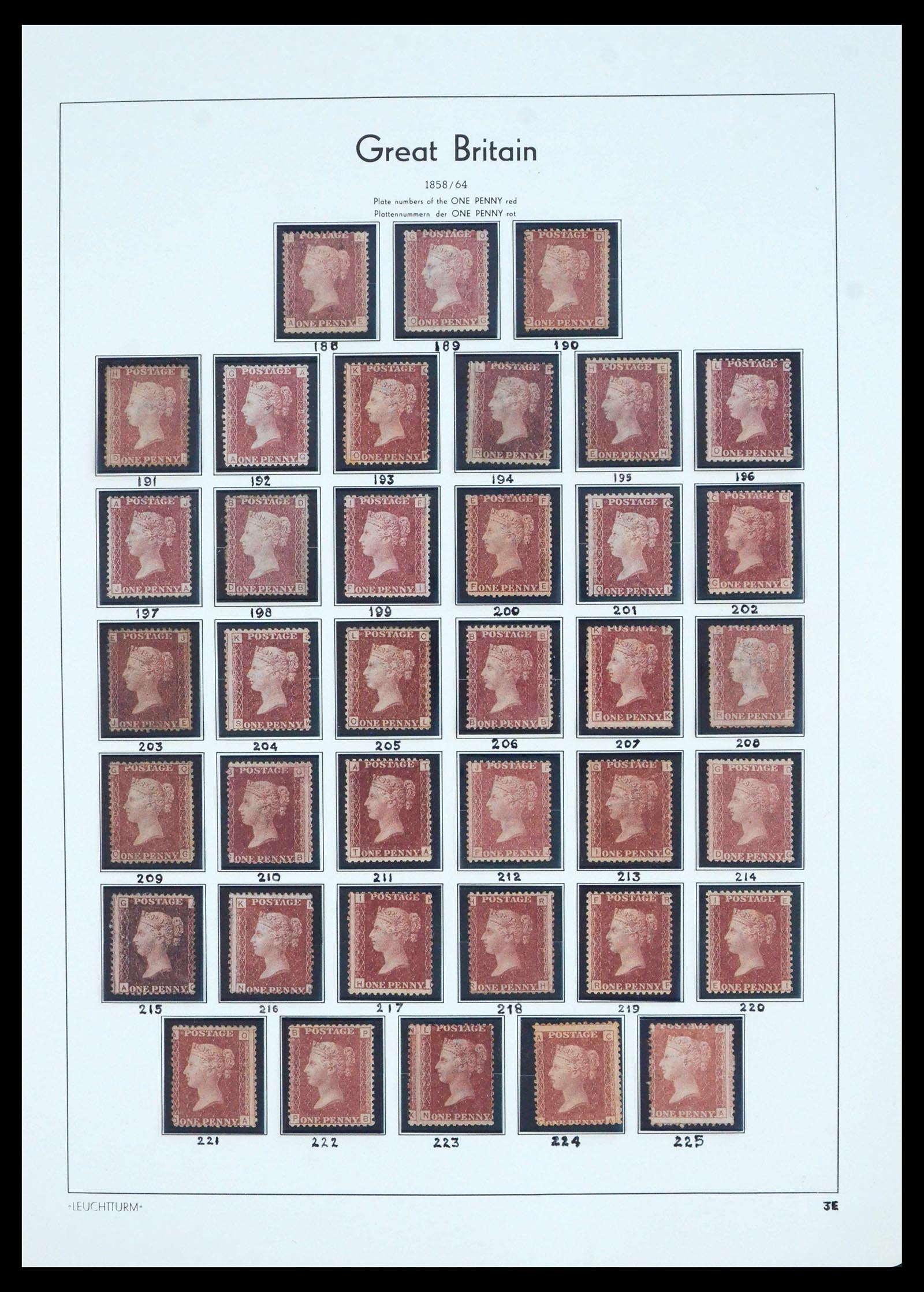 39936 0004 - Stamp collection 39936 Great Britain penny reds 1858-1864. 39936 0004 - Stamp collection 39936 Great Britain penny reds 1858-1864.