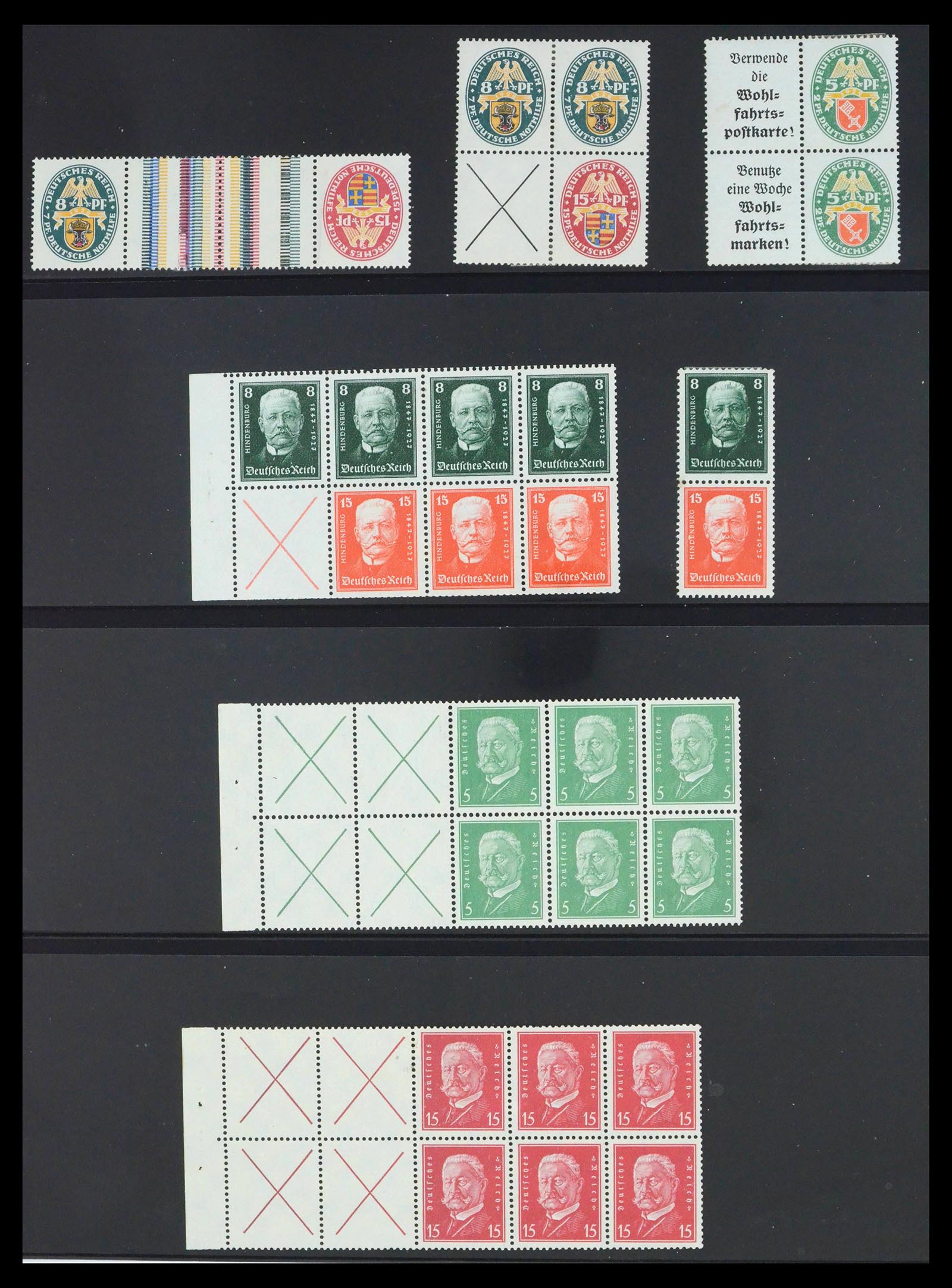 39940 0007 - Postzegelverzameling 39940 Duitse Rijk boekjes en combinaties 1913-19