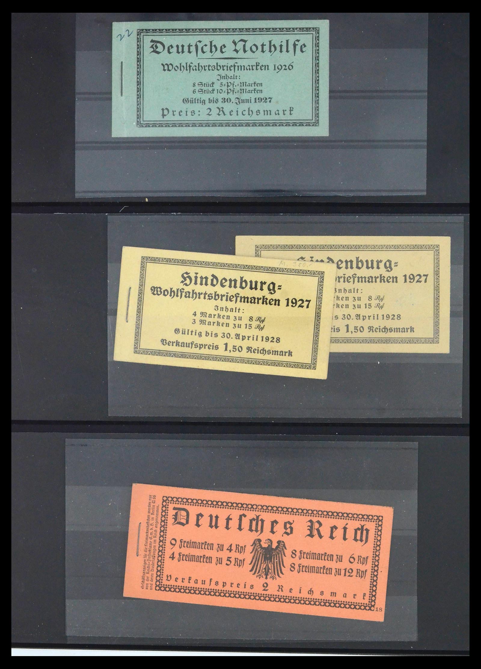 39940 0008 - Postzegelverzameling 39940 Duitse Rijk boekjes en combinaties 1913-19