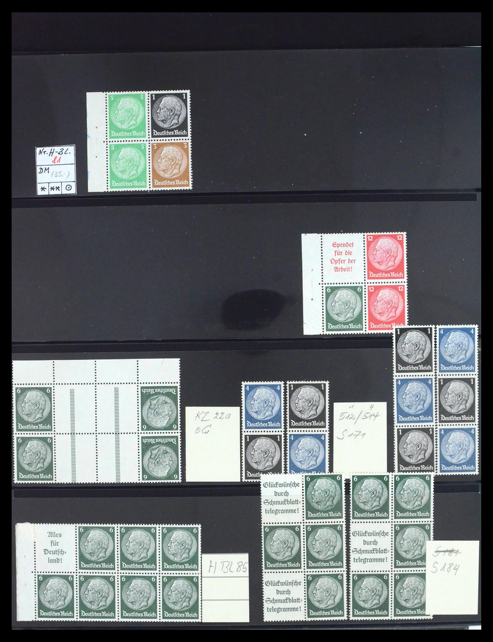 39940 0020 - Postzegelverzameling 39940 Duitse Rijk boekjes en combinaties 1913-19