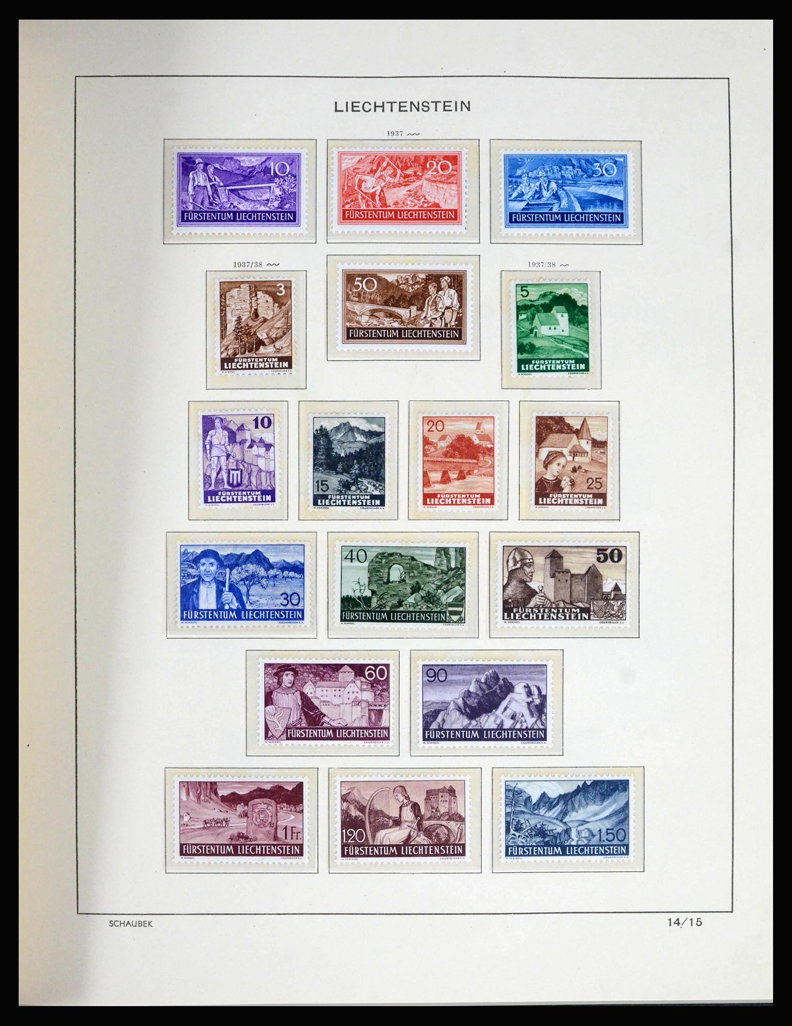 39944 0013 - Postzegelverzameling 39944 Liechtenstein 1912-2020!