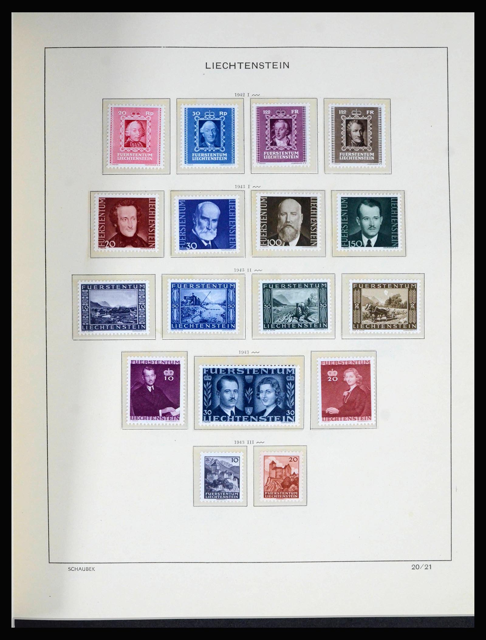 39944 0018 - Postzegelverzameling 39944 Liechtenstein 1912-2020!