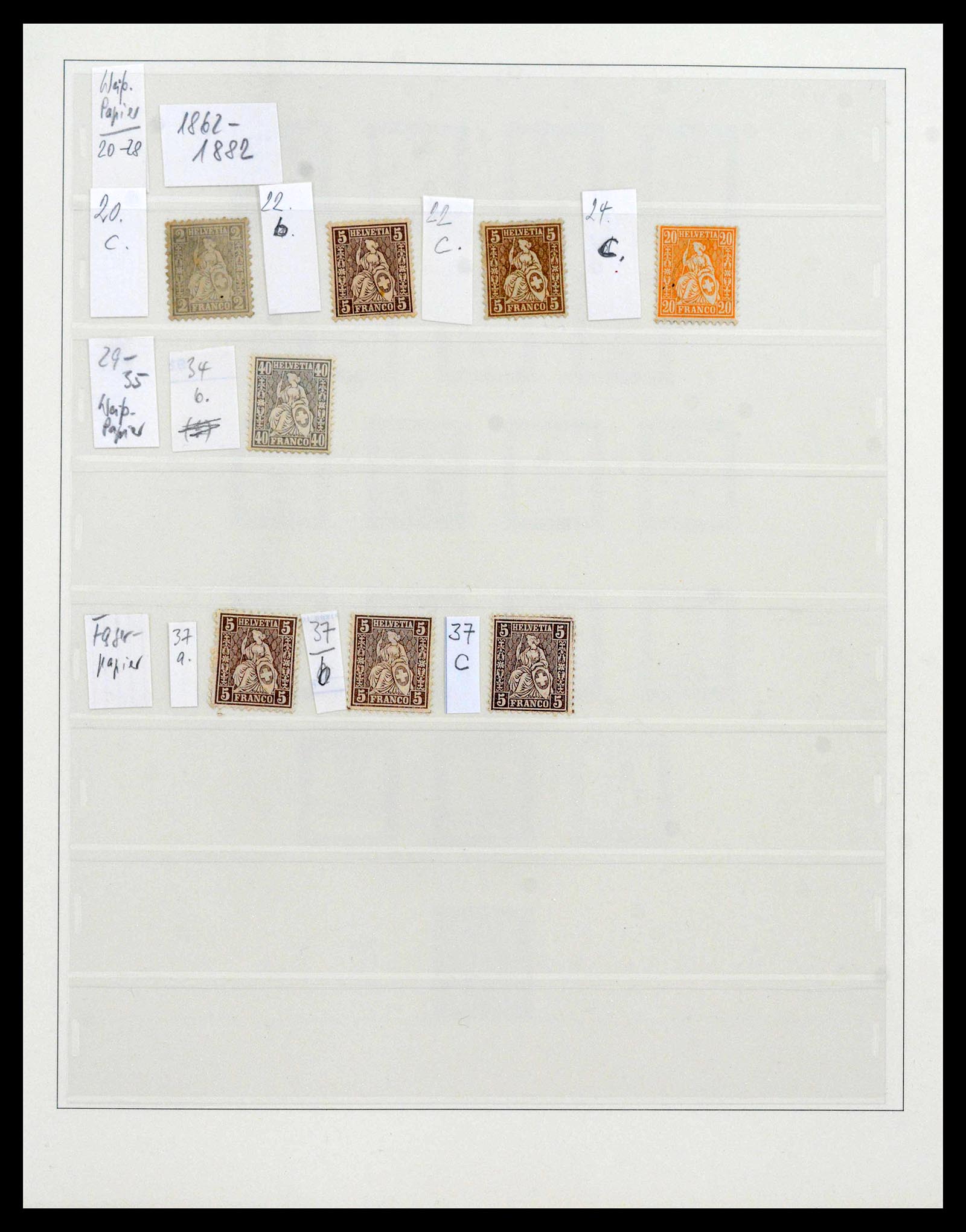 39946 0003 - Postzegelverzameling 39946 Zwitserland 1862-1963.