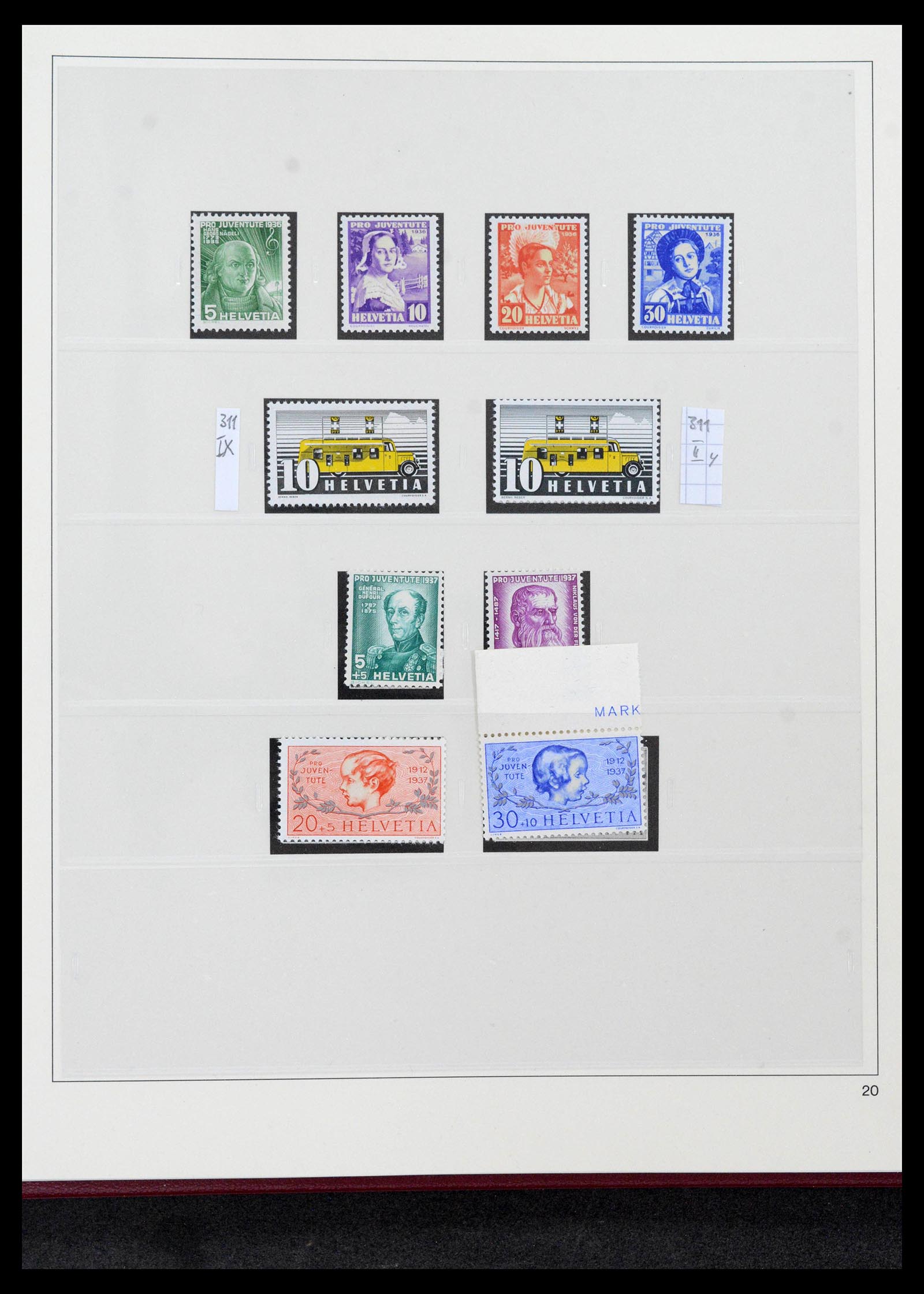 39946 0019 - Postzegelverzameling 39946 Zwitserland 1862-1963.