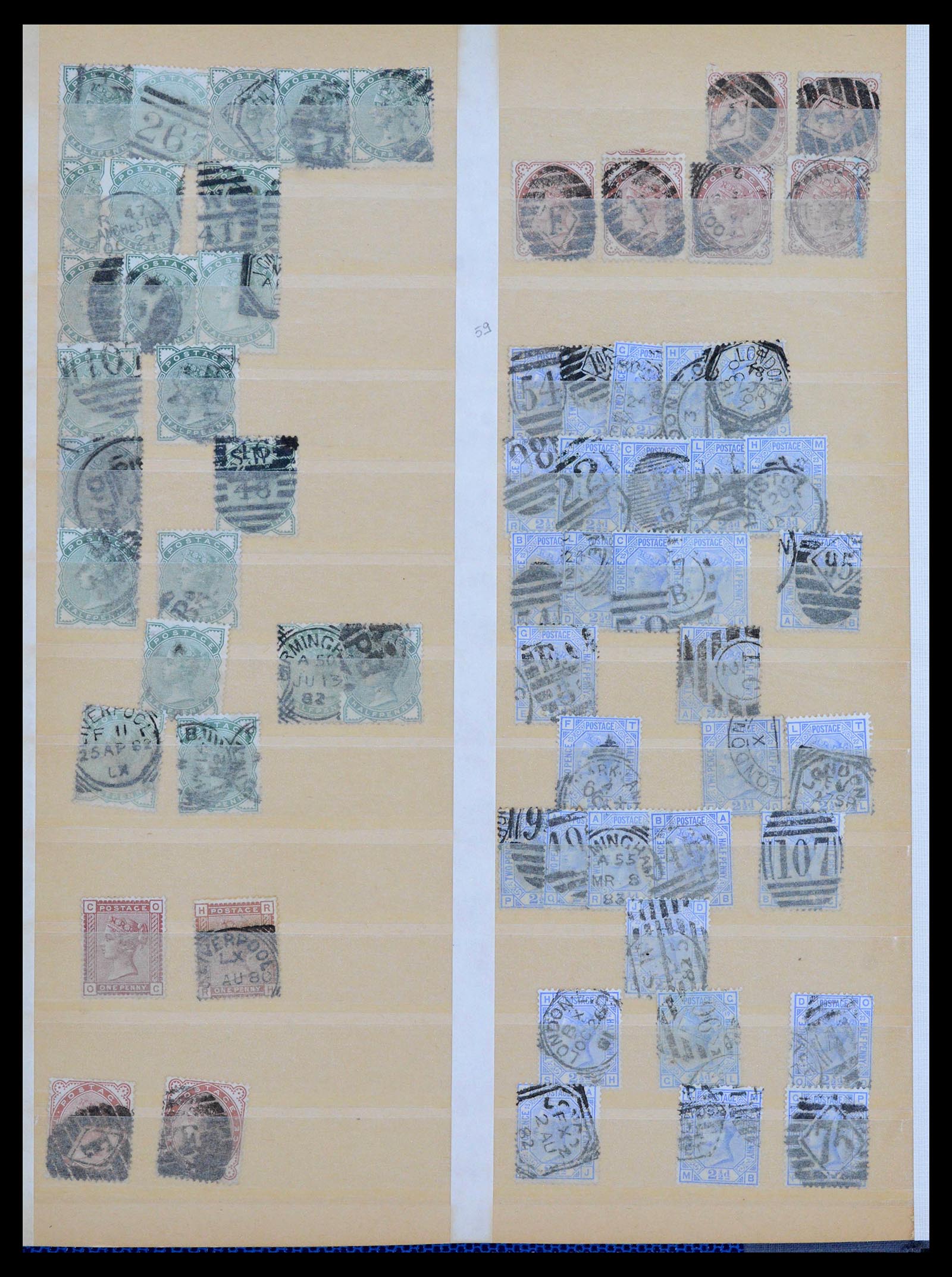 39948 0007 - Stamp collection 39948 Great Britain 1841-1939.