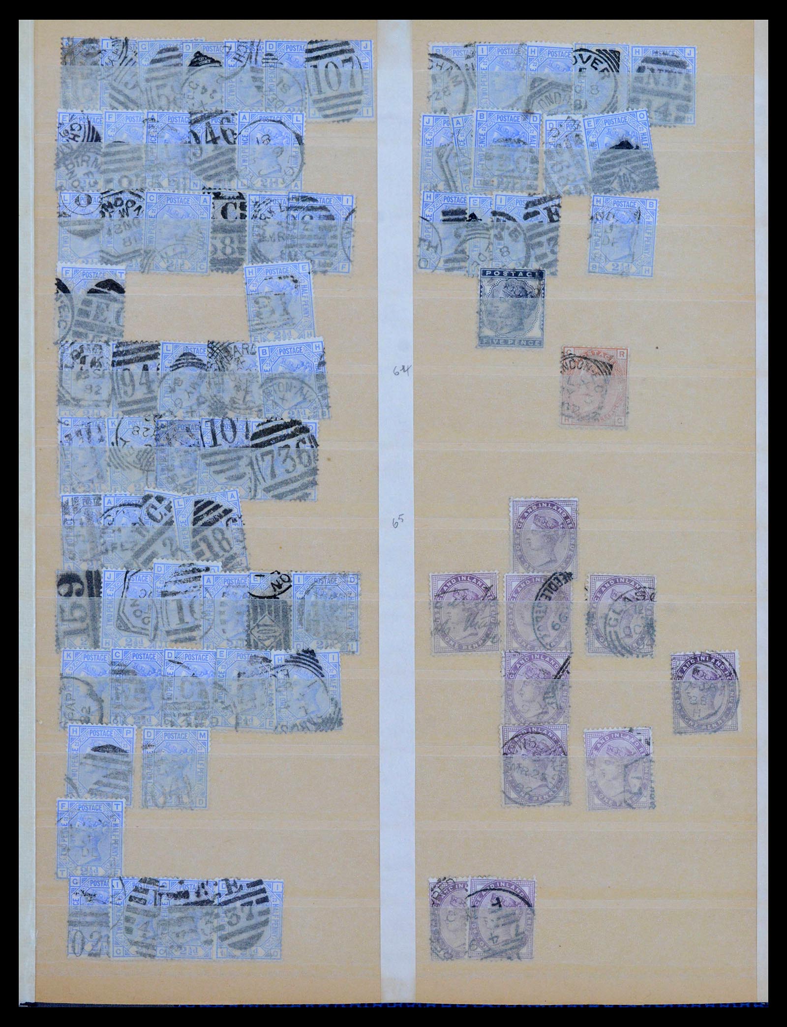 39948 0008 - Stamp collection 39948 Great Britain 1841-1939.