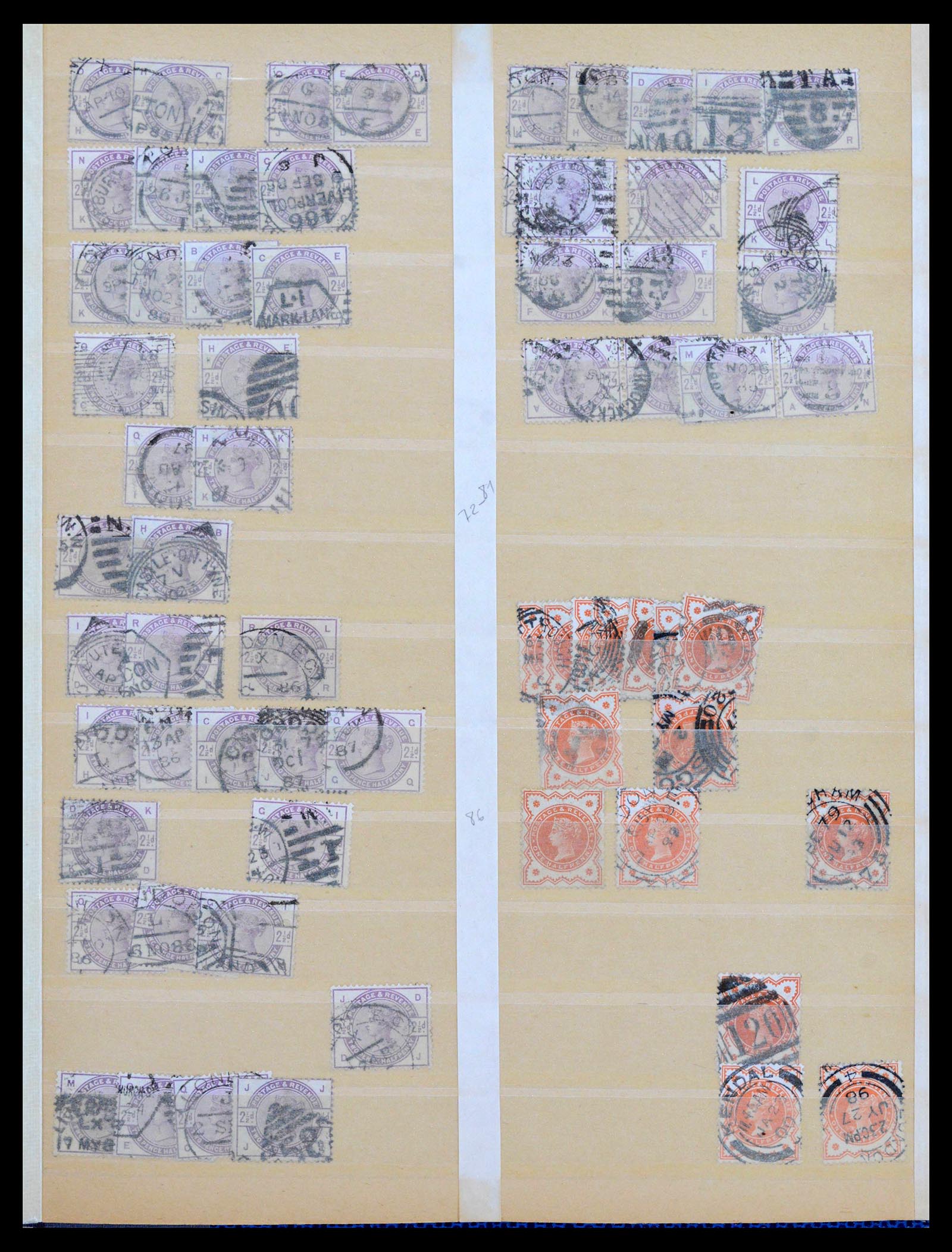 39948 0010 - Stamp collection 39948 Great Britain 1841-1939.