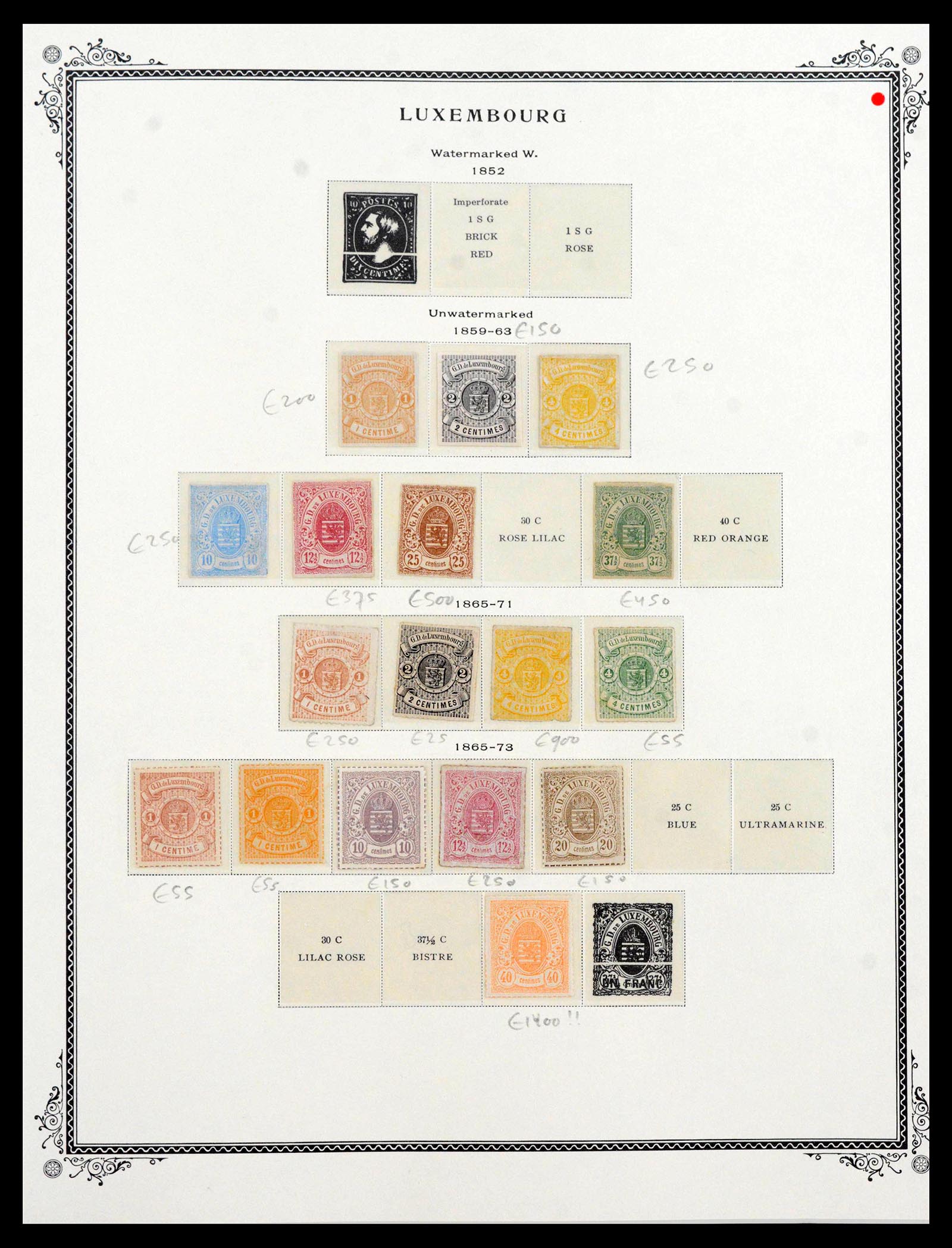 39956 0007 - Postzegelverzameling 39956 Luxemburg 1859-1946.