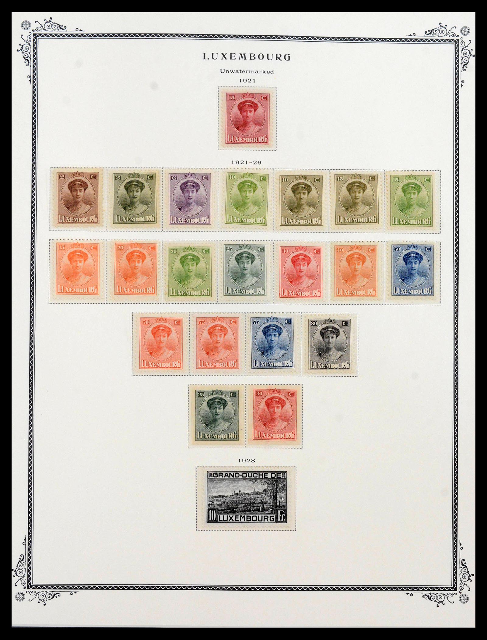39956 0012 - Postzegelverzameling 39956 Luxemburg 1859-1946.