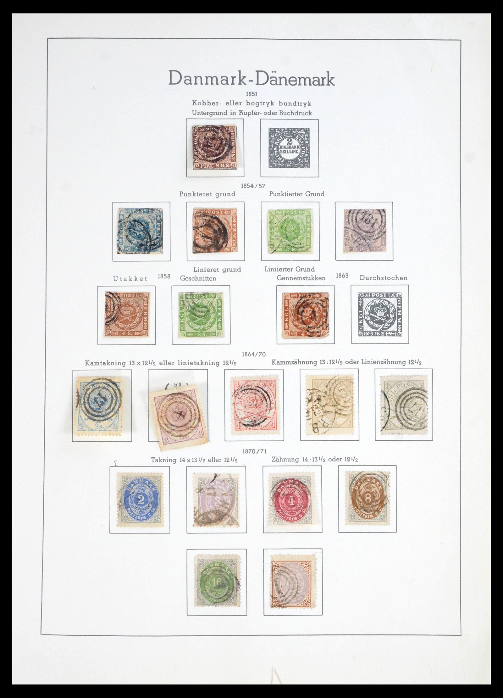 39958 0001 - Postzegelverzameling 39958 Denemarken 1851-2007.