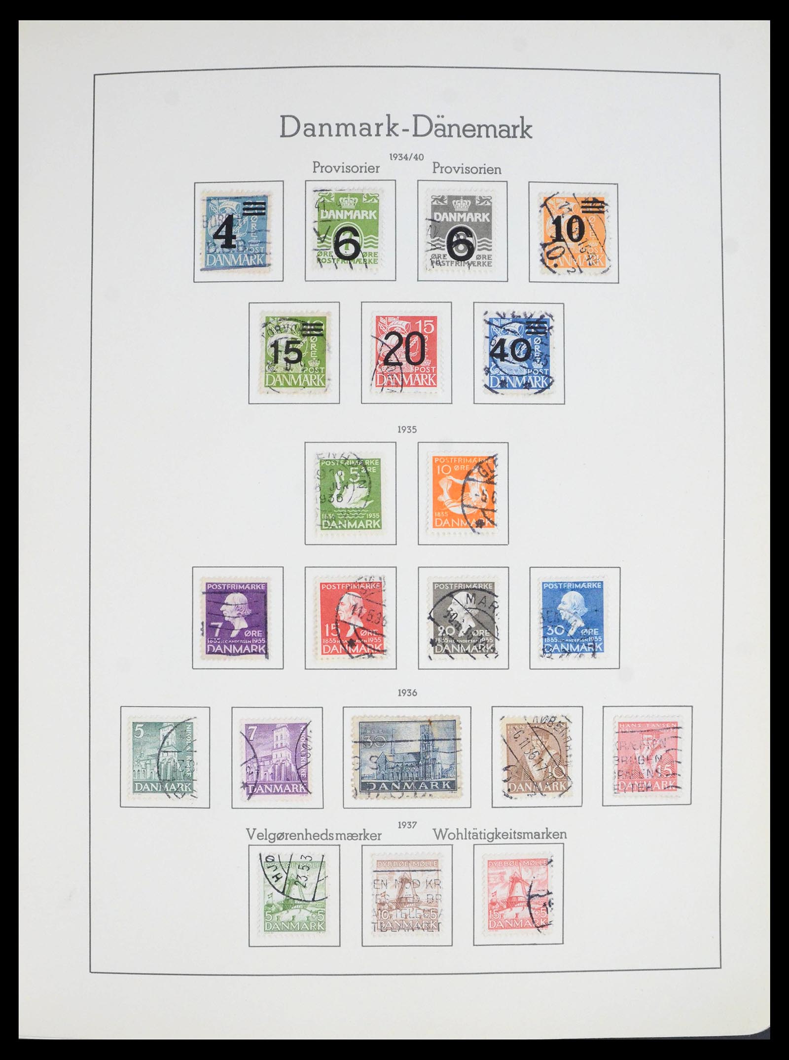 39958 0013 - Postzegelverzameling 39958 Denemarken 1851-2007.