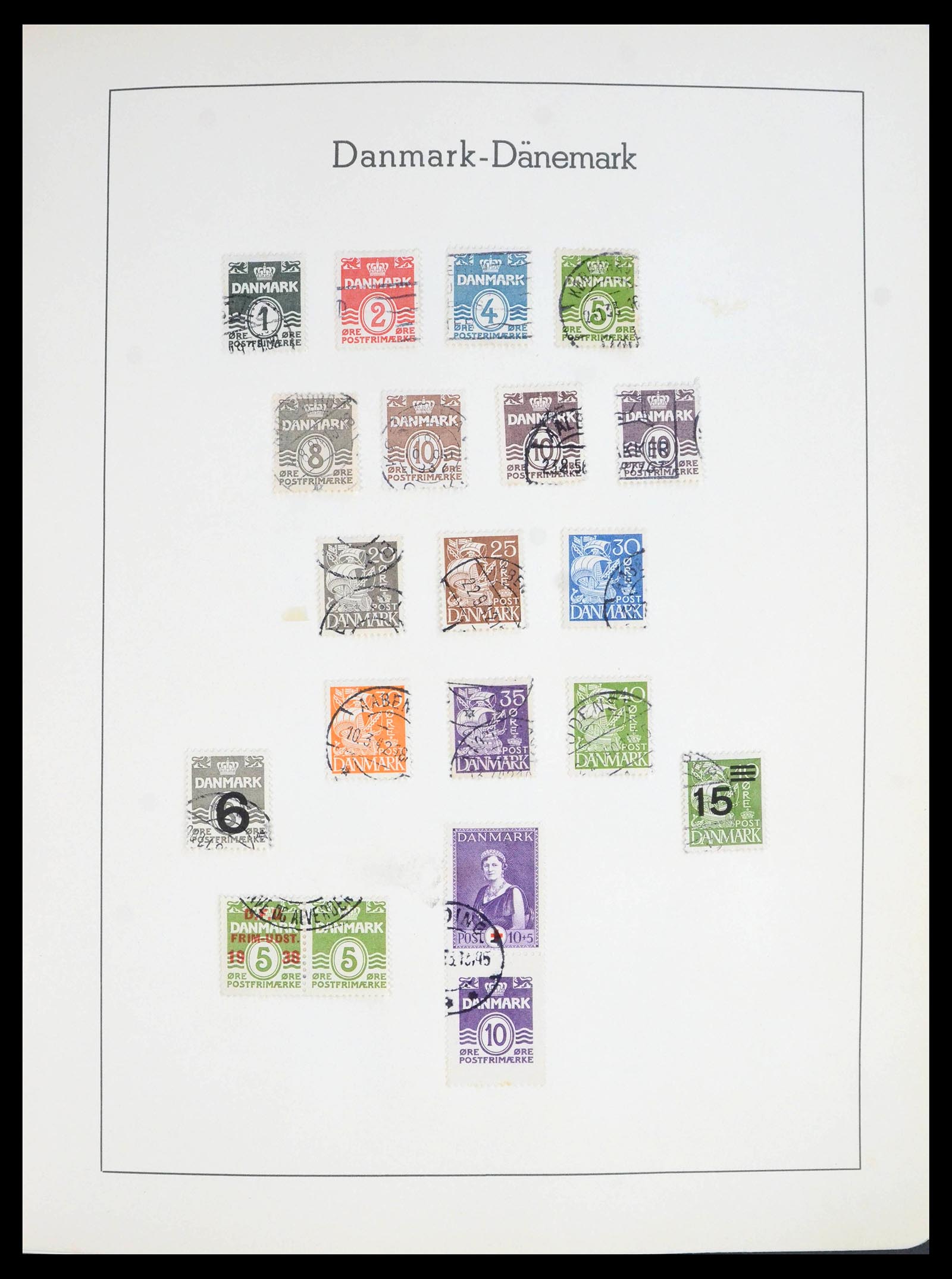 39958 0014 - Postzegelverzameling 39958 Denemarken 1851-2007.