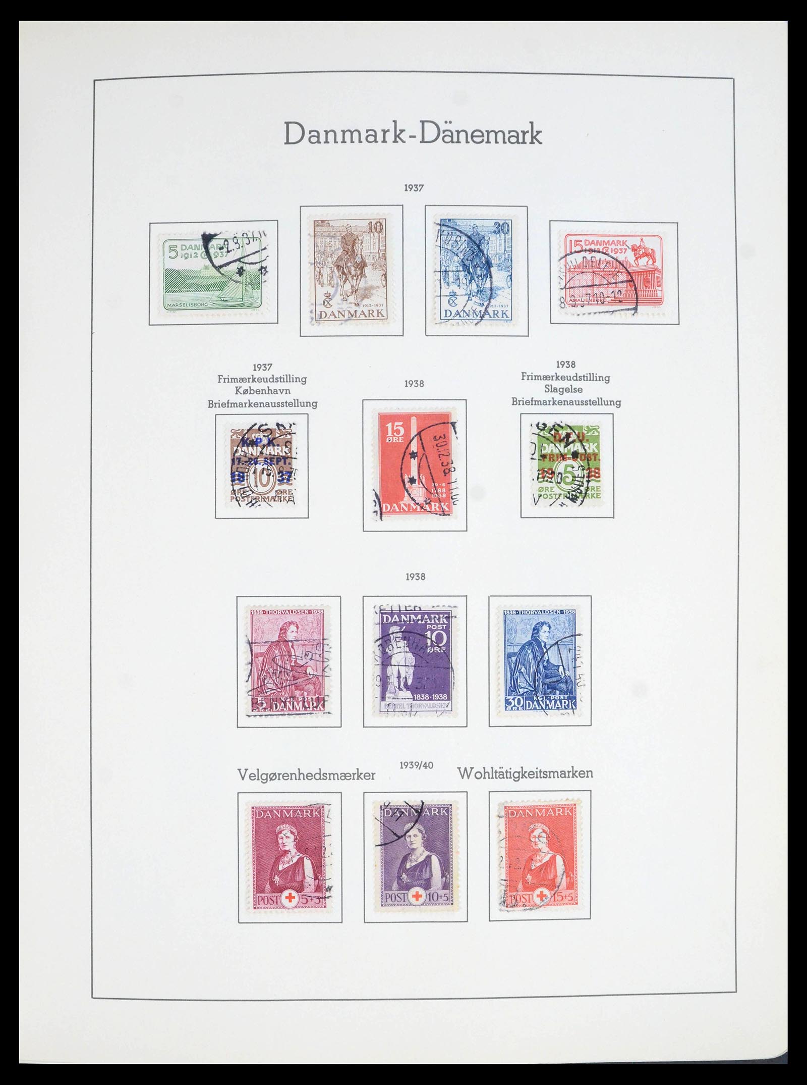 39958 0015 - Postzegelverzameling 39958 Denemarken 1851-2007.