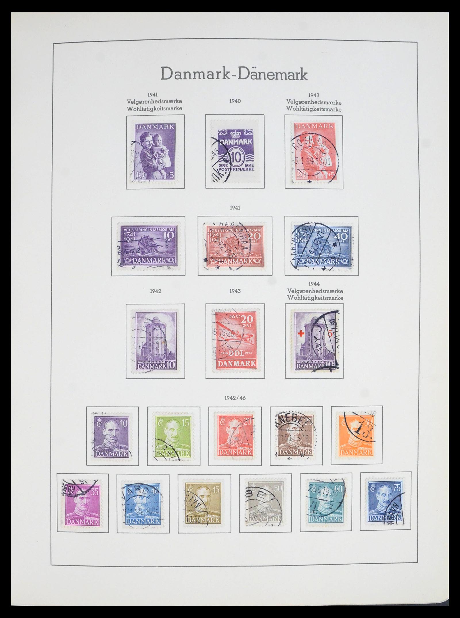 39958 0016 - Postzegelverzameling 39958 Denemarken 1851-2007.