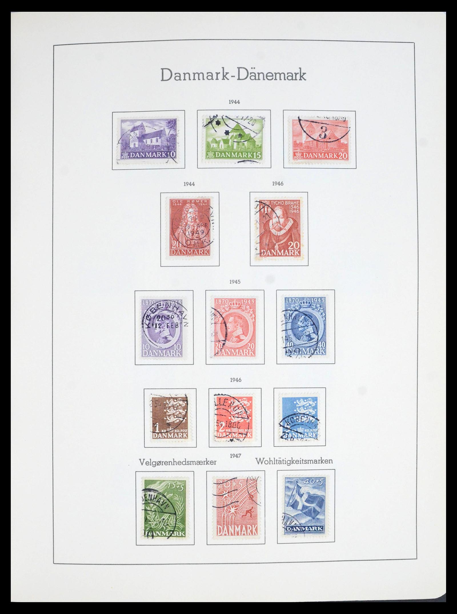 39958 0019 - Postzegelverzameling 39958 Denemarken 1851-2007.