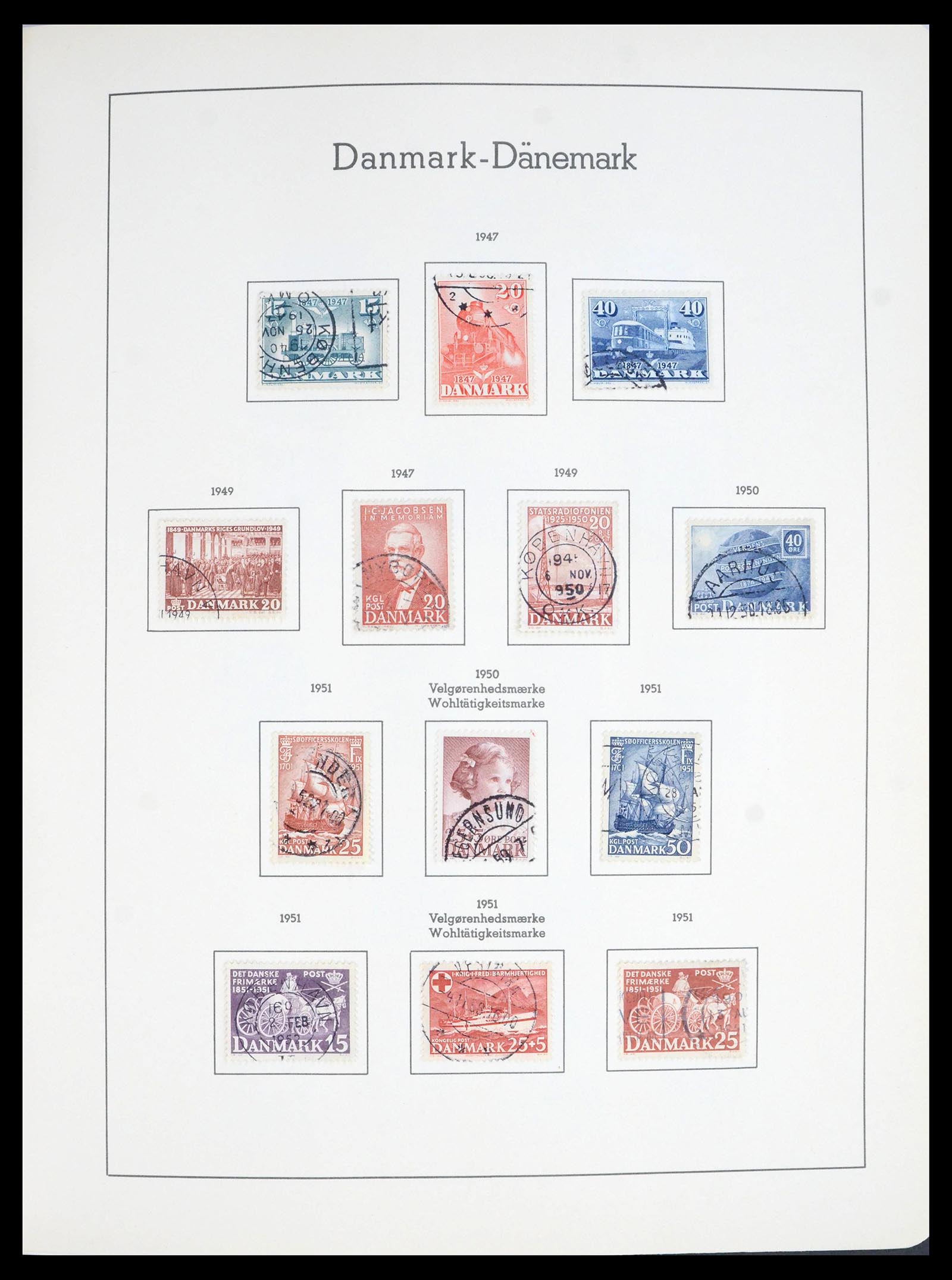 39958 0020 - Postzegelverzameling 39958 Denemarken 1851-2007.
