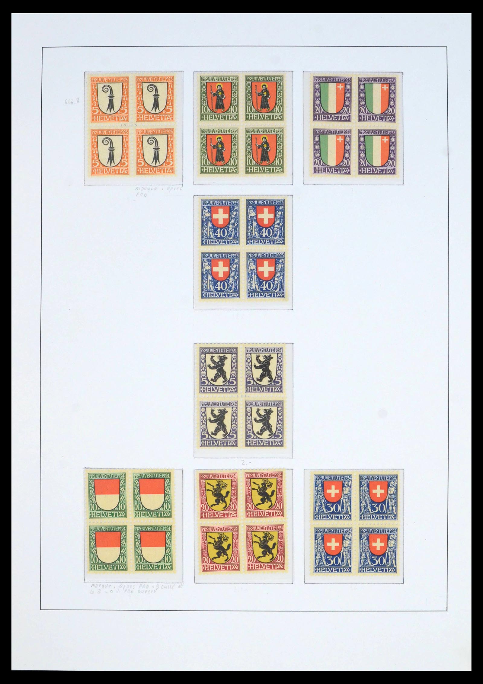 39959 0004 - Postzegelverzameling 39959 Zwitserland Pro Juventute 1916-1986.