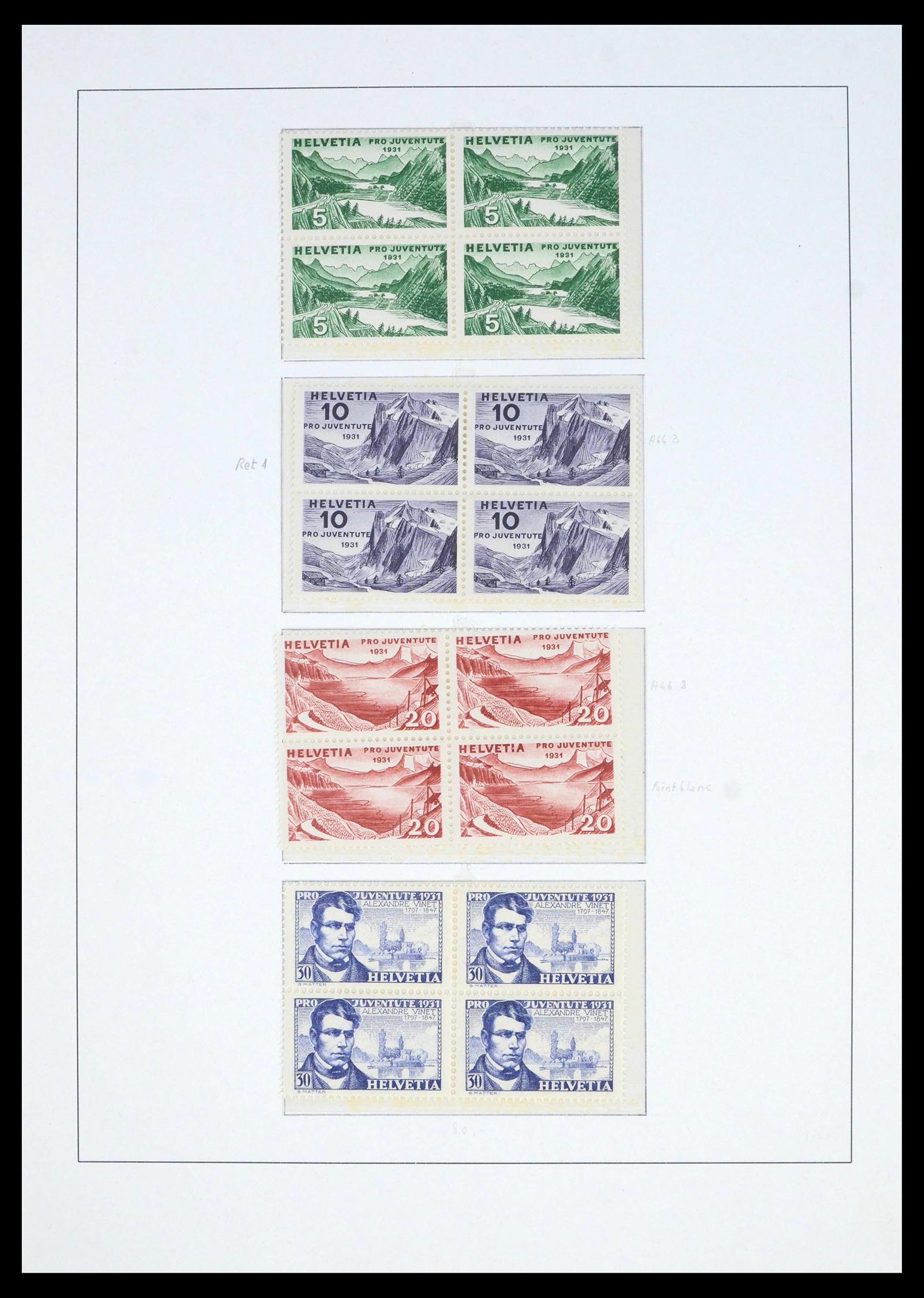39959 0009 - Postzegelverzameling 39959 Zwitserland Pro Juventute 1916-1986.