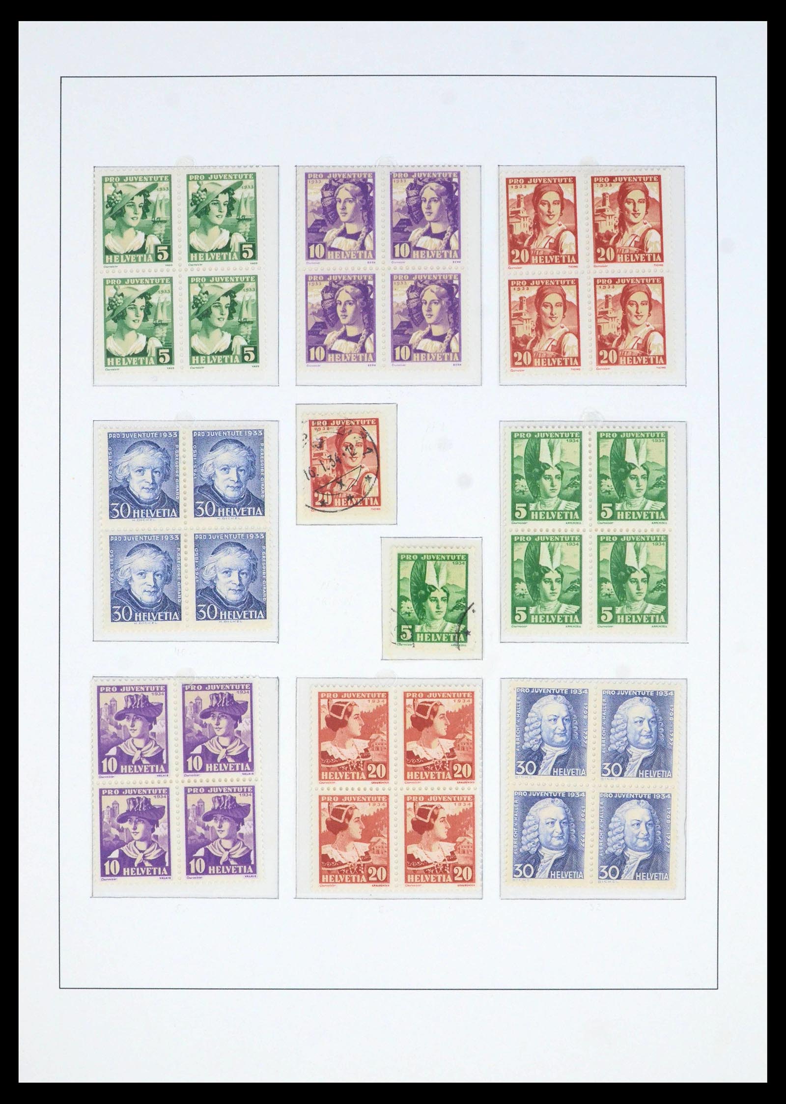 39959 0011 - Postzegelverzameling 39959 Zwitserland Pro Juventute 1916-1986.