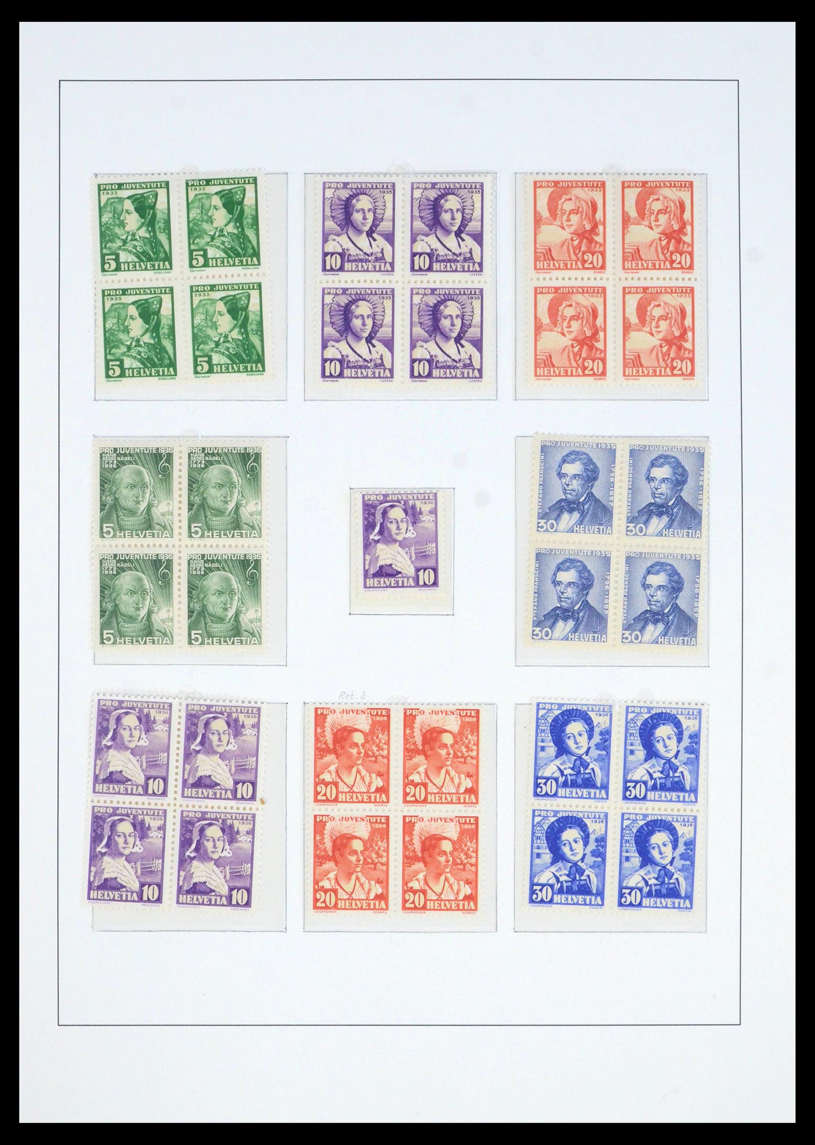 39959 0012 - Postzegelverzameling 39959 Zwitserland Pro Juventute 1916-1986.