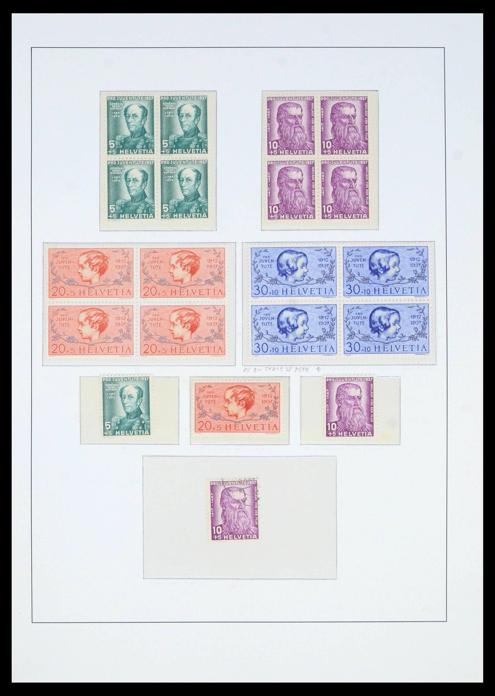 39959 0013 - Postzegelverzameling 39959 Zwitserland Pro Juventute 1916-1986.