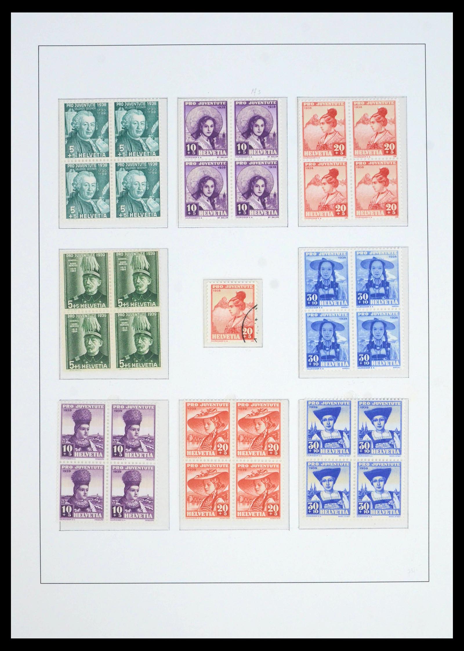 39959 0014 - Postzegelverzameling 39959 Zwitserland Pro Juventute 1916-1986.