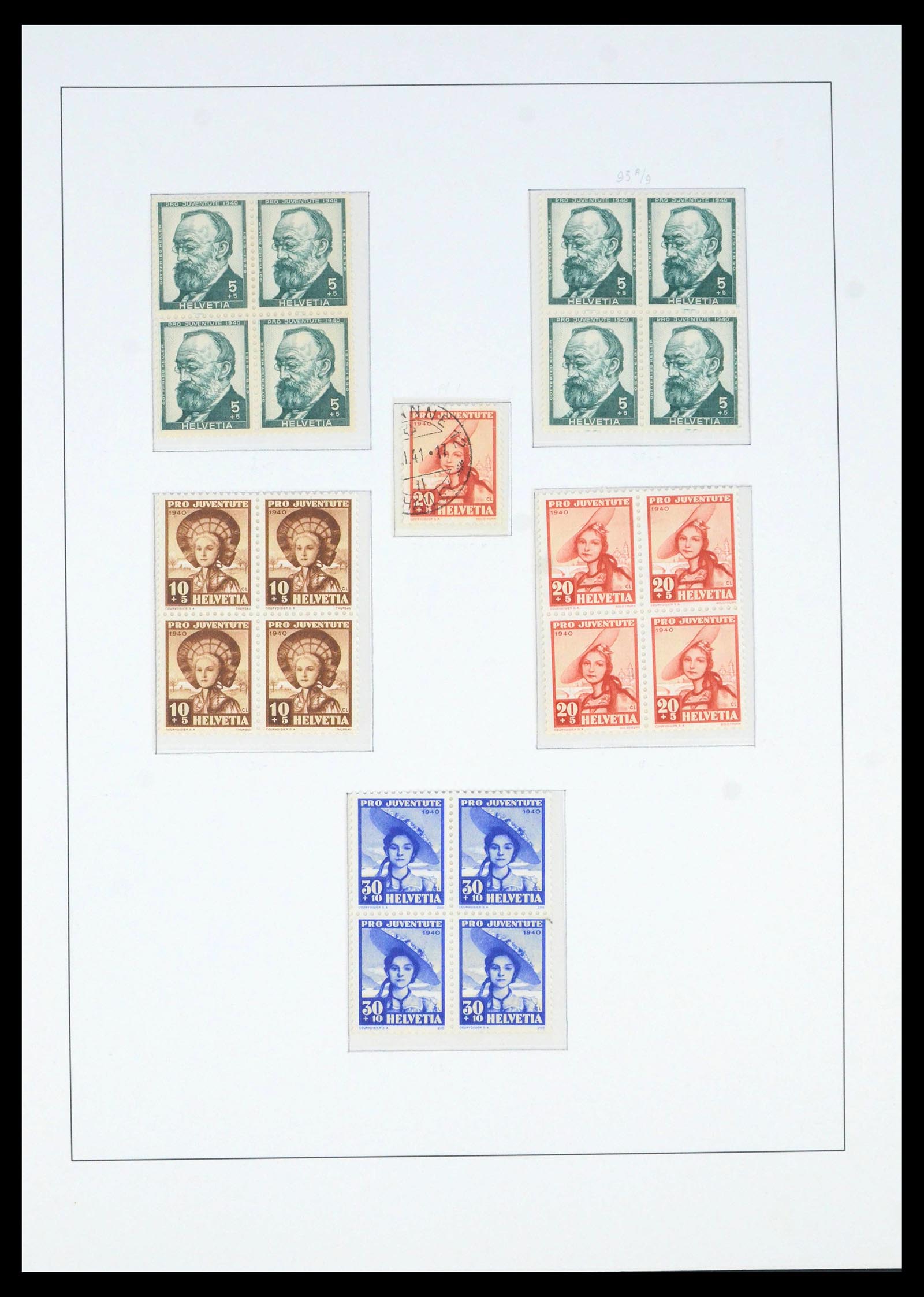 39959 0015 - Postzegelverzameling 39959 Zwitserland Pro Juventute 1916-1986.