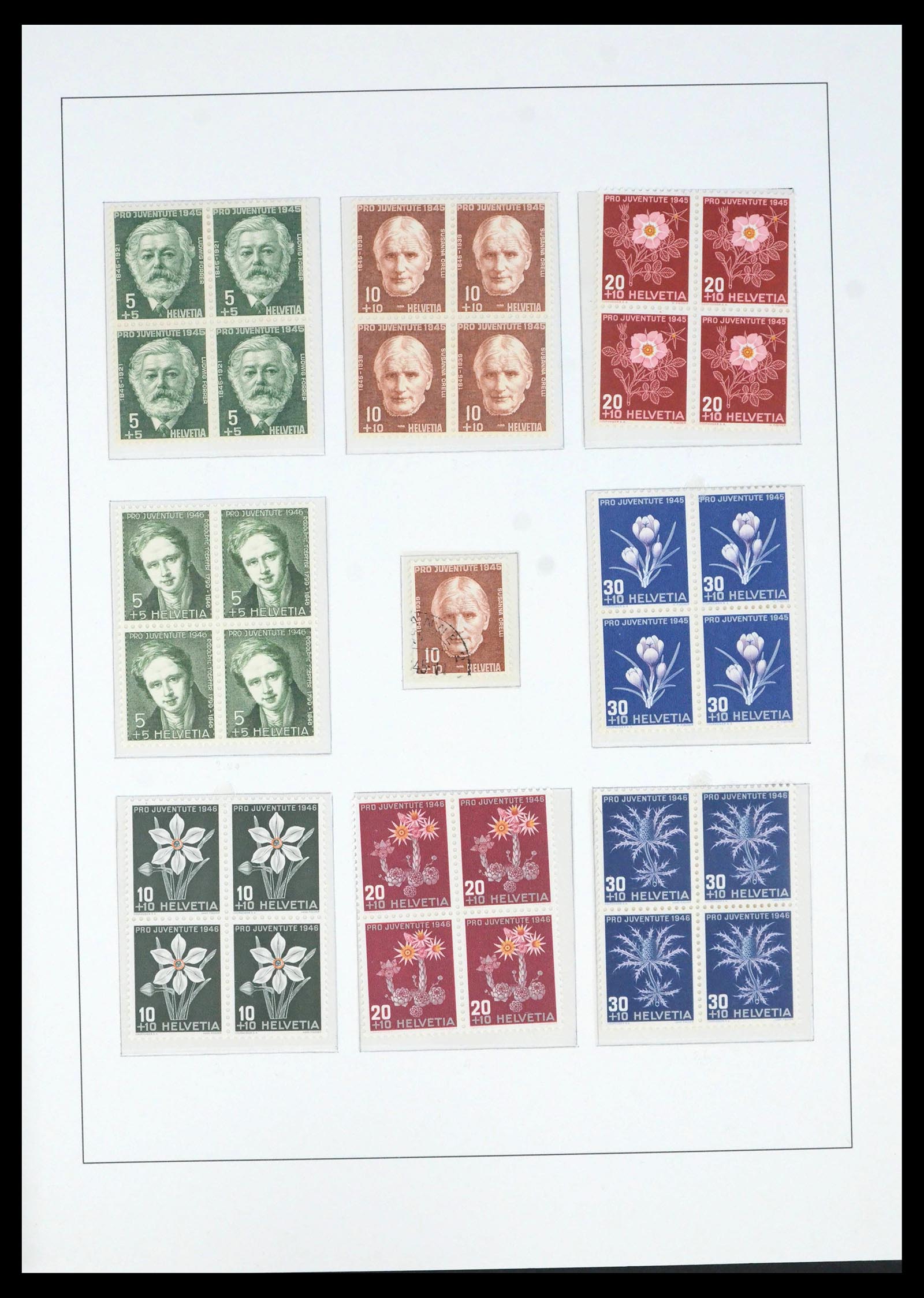 39959 0020 - Postzegelverzameling 39959 Zwitserland Pro Juventute 1916-1986.