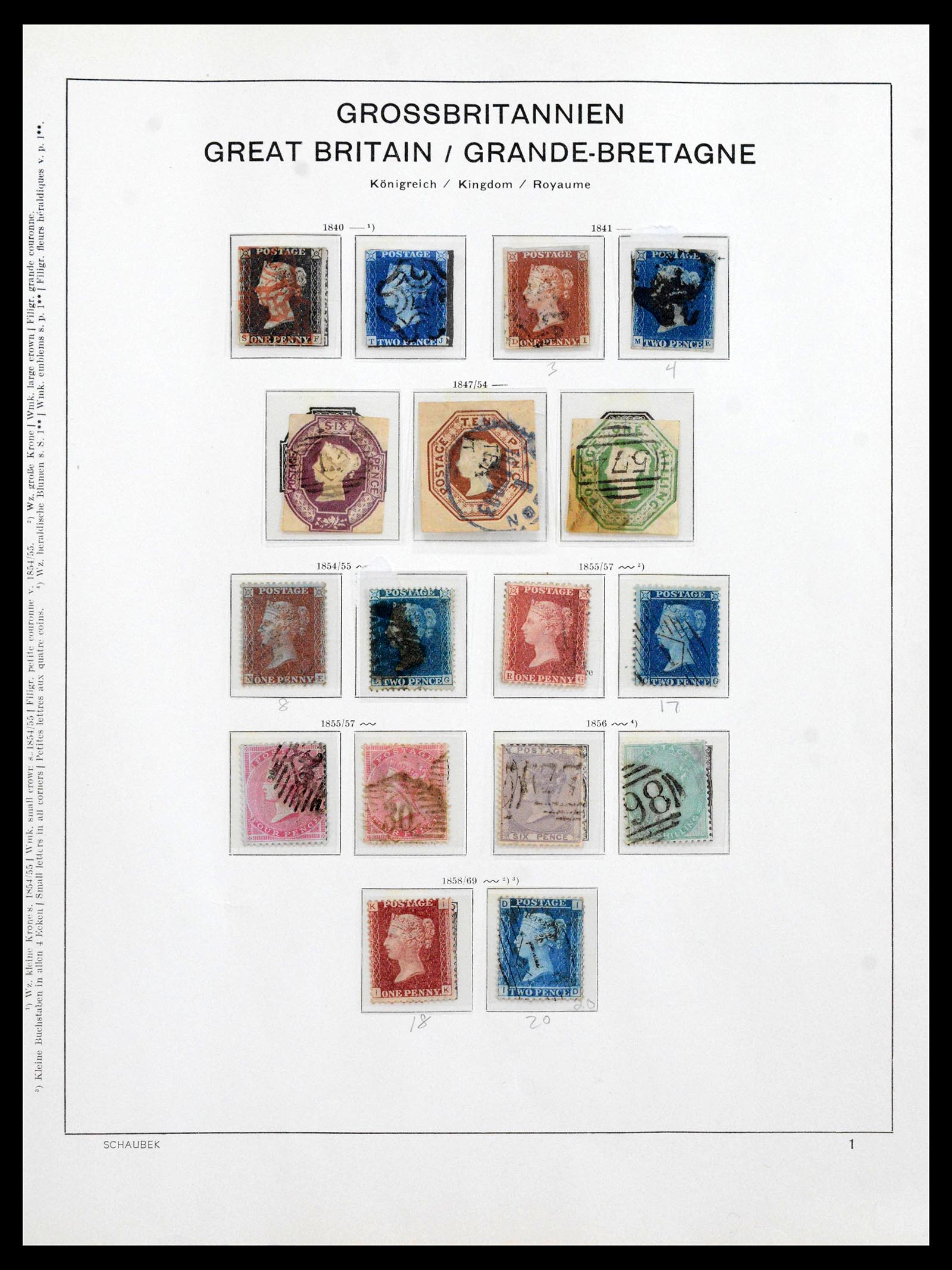 39965 0001 - Postzegelverzameling 39965 Engeland 1840-1970.