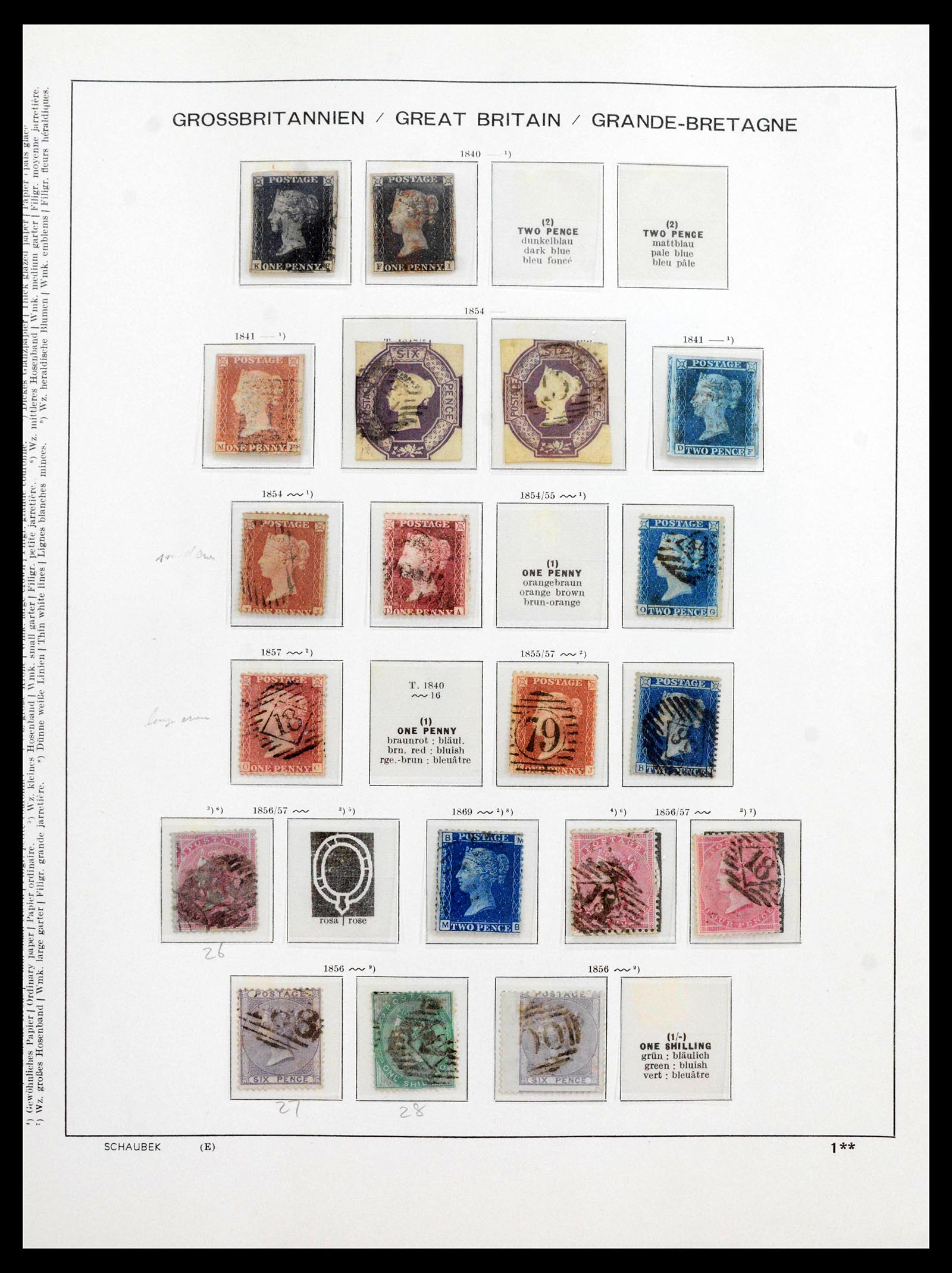 39965 0002 - Postzegelverzameling 39965 Engeland 1840-1970.