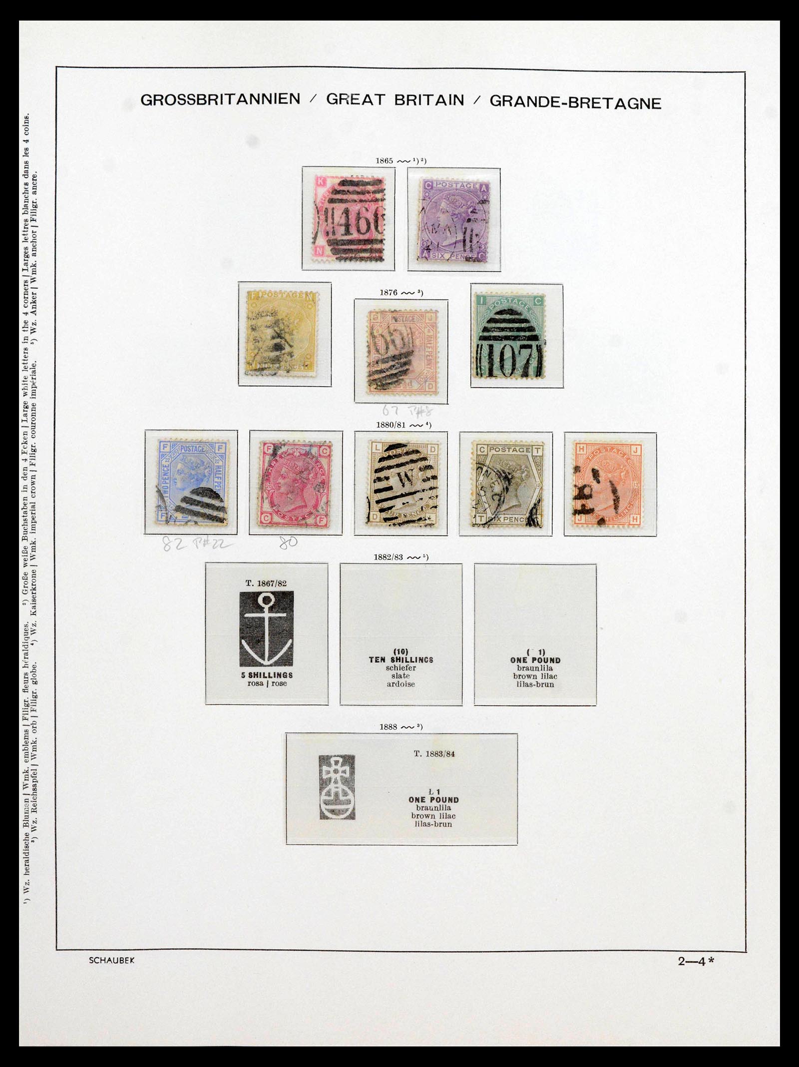 39965 0005 - Postzegelverzameling 39965 Engeland 1840-1970.