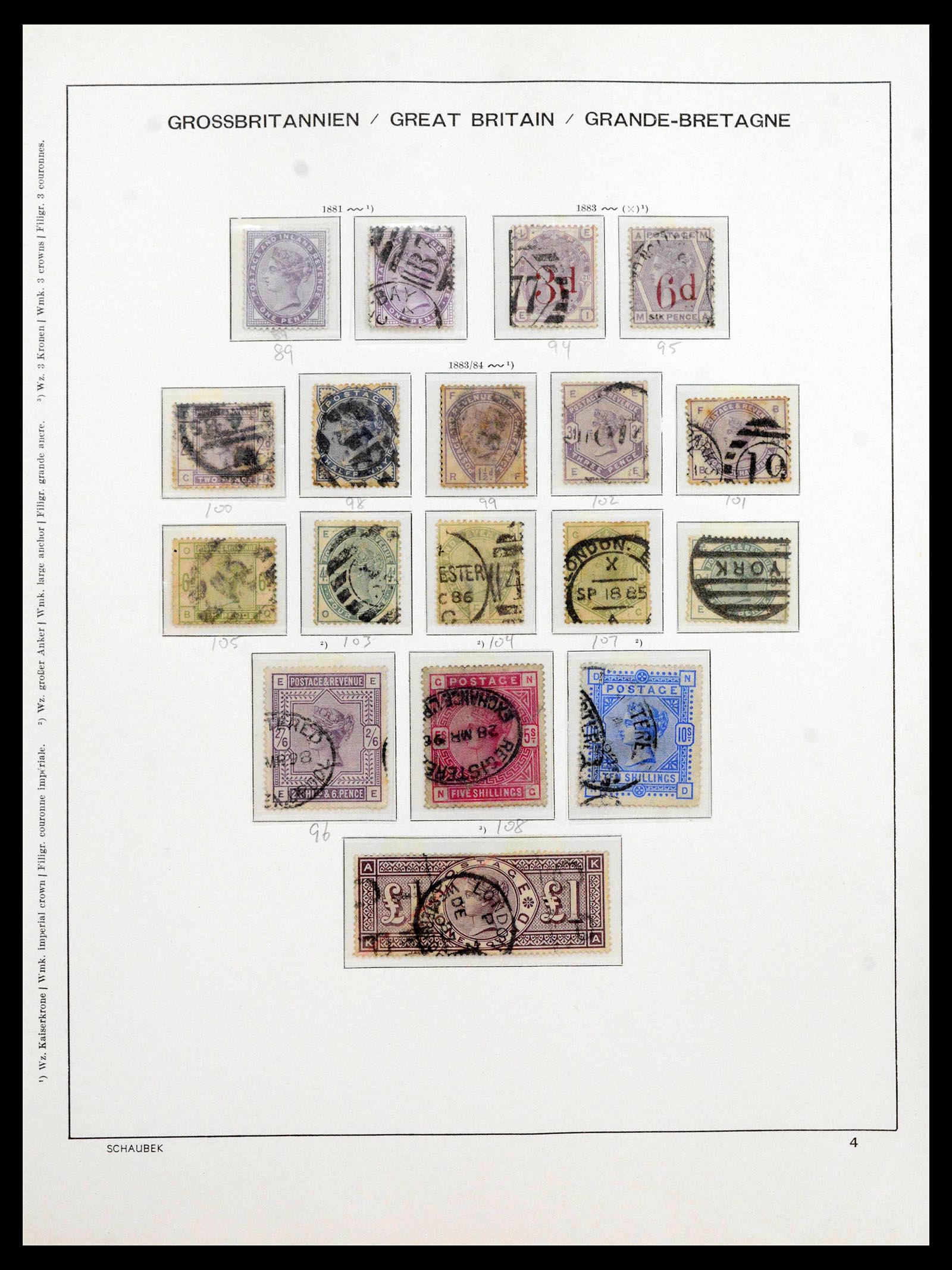 39965 0006 - Postzegelverzameling 39965 Engeland 1840-1970.