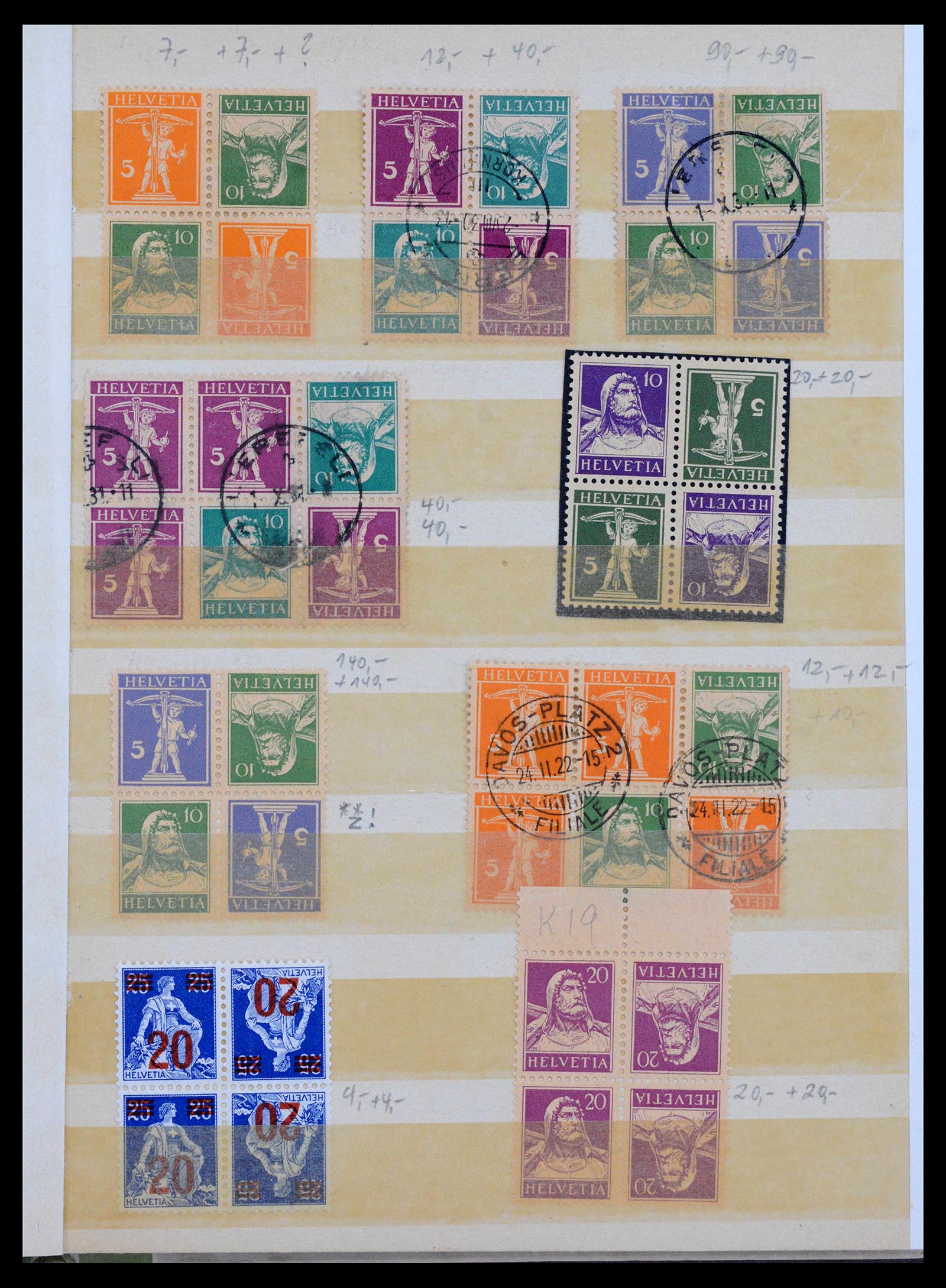 39972 0001 - Postzegelverzameling 39972 Zwitserland combinaties 1909-1997.