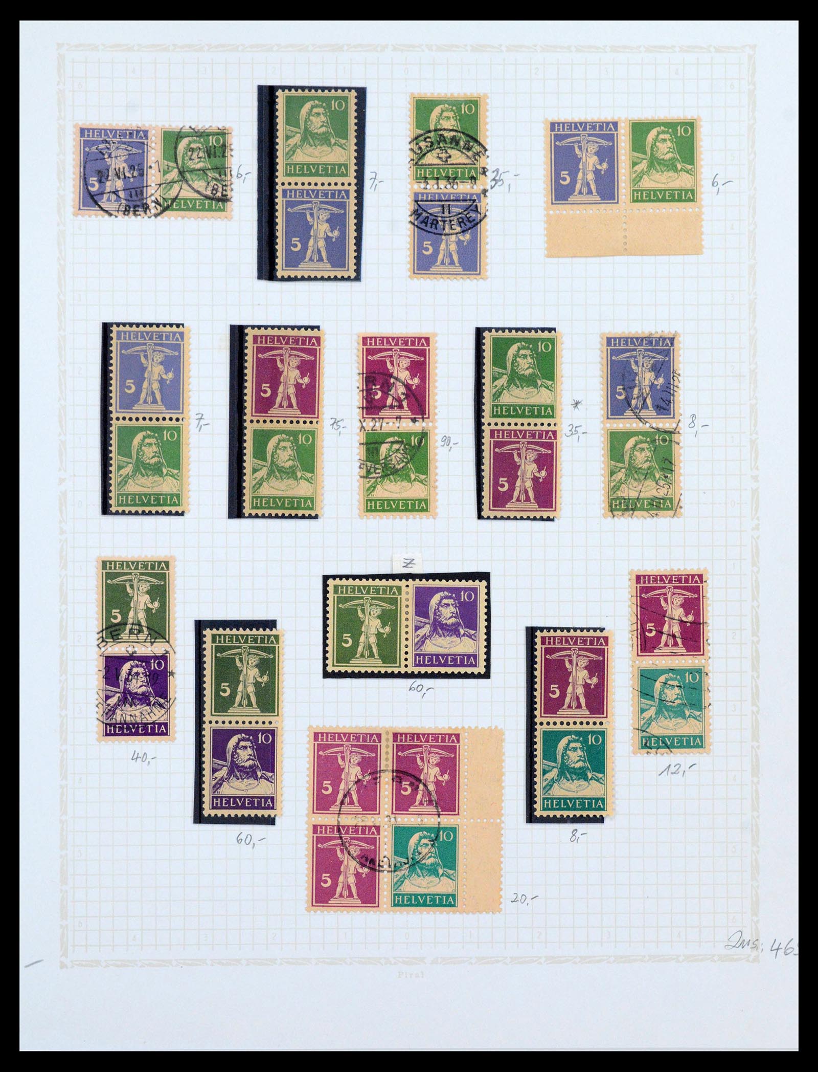 39972 0015 - Postzegelverzameling 39972 Zwitserland combinaties 1909-1997.