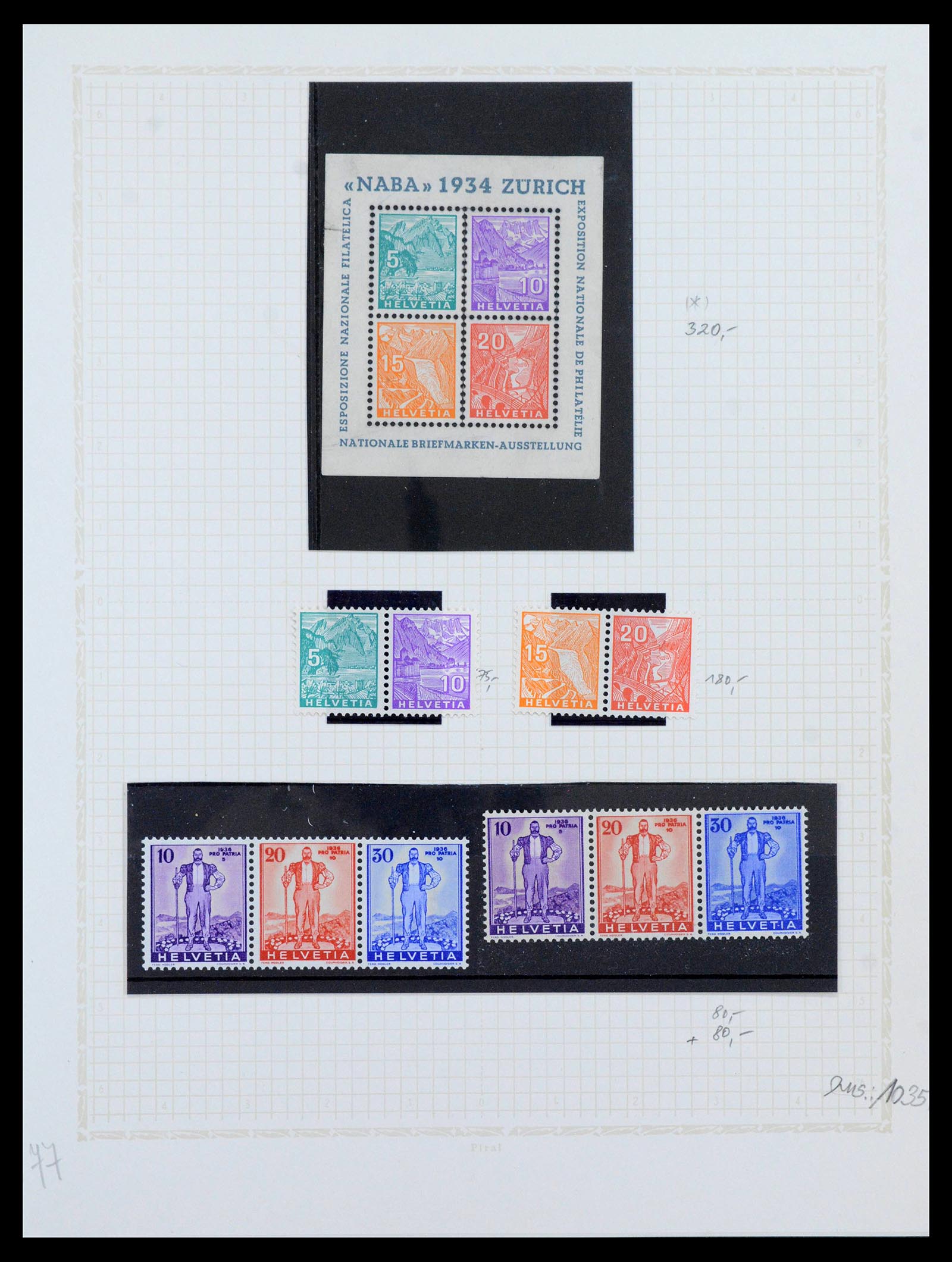 39972 0018 - Postzegelverzameling 39972 Zwitserland combinaties 1909-1997.