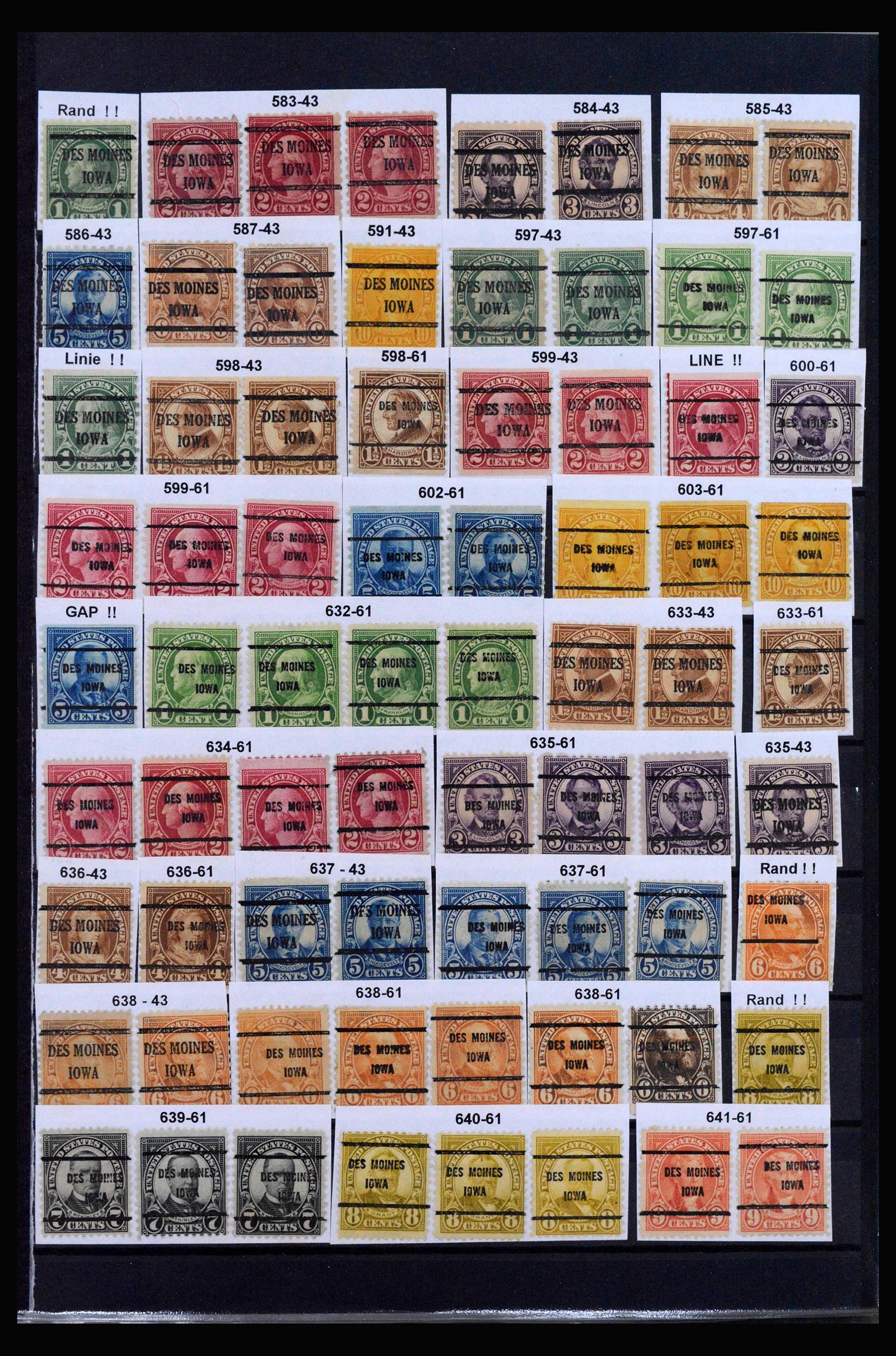 39990 0003 - Postzegelverzameling 39990 USA precancels 1900-1980.