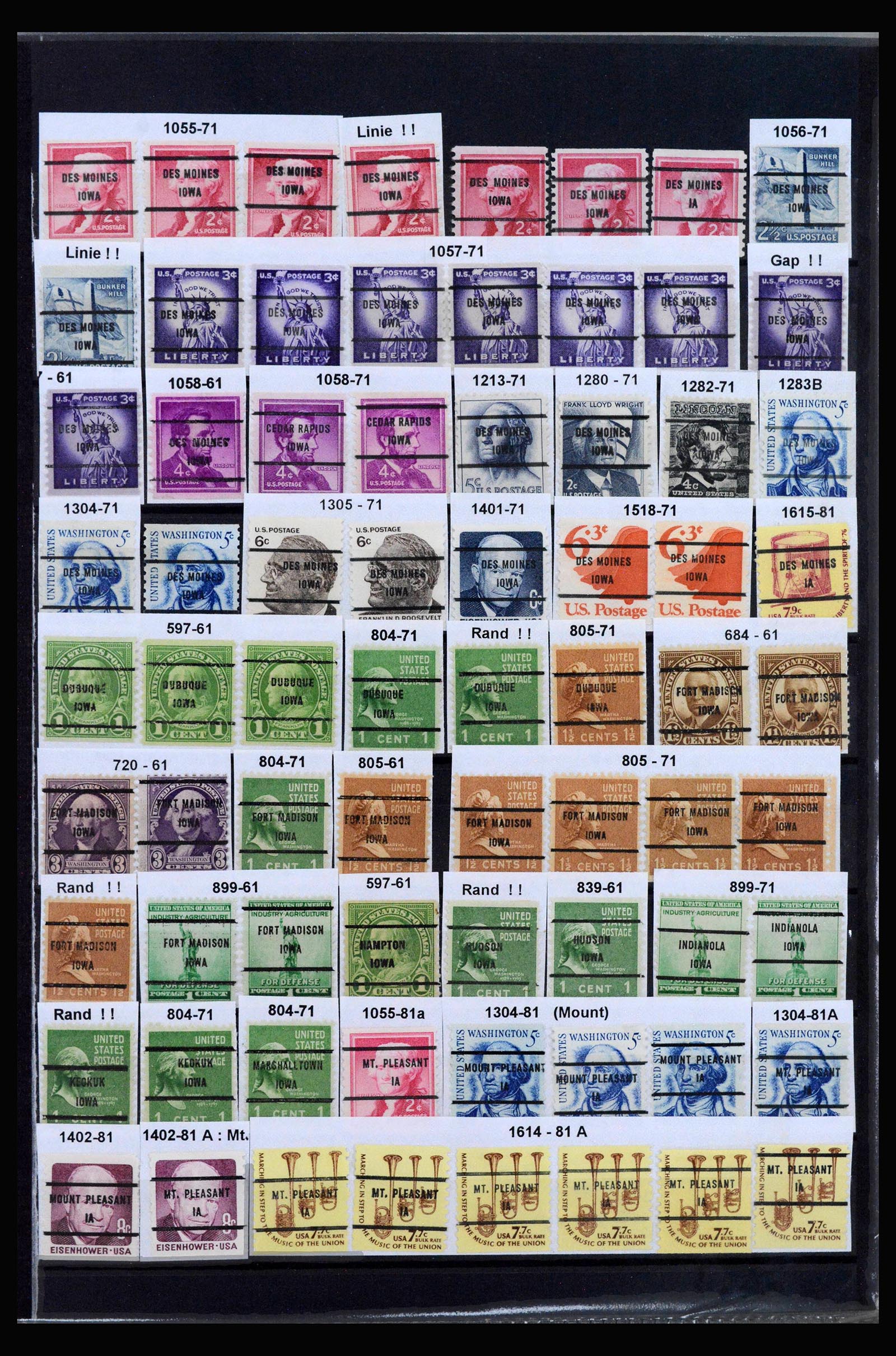 39990 0005 - Postzegelverzameling 39990 USA precancels 1900-1980.