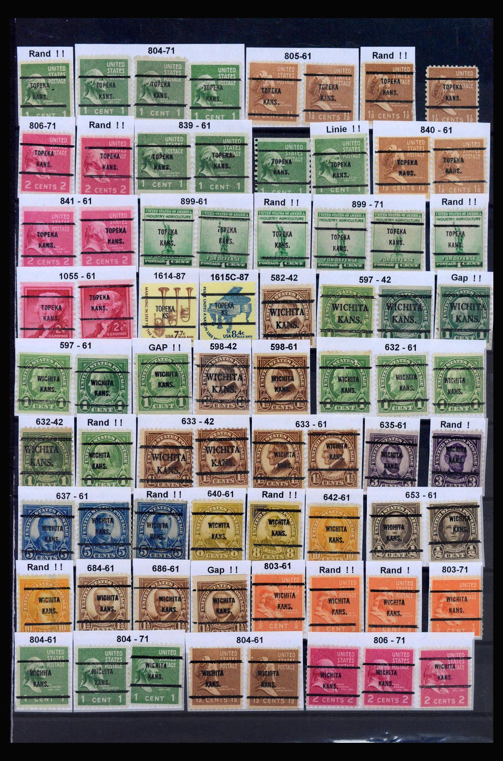 39990 0009 - Postzegelverzameling 39990 USA precancels 1900-1980.