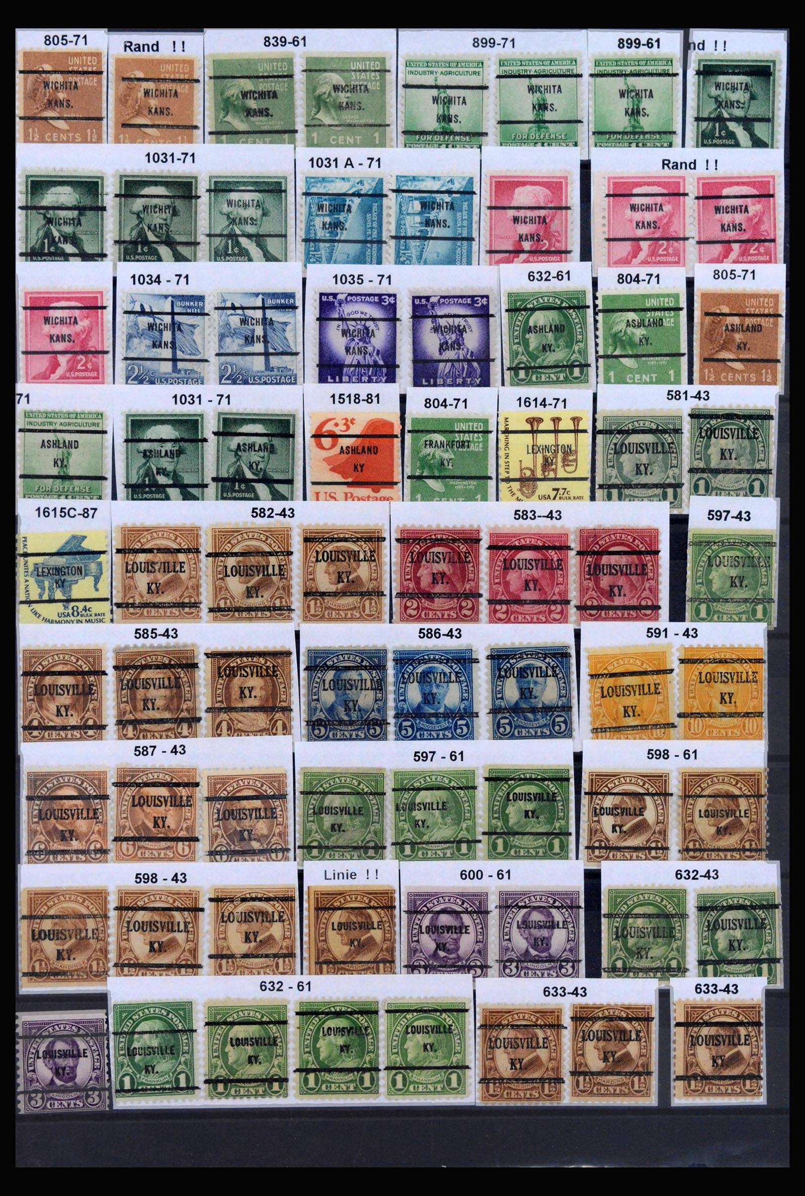39990 0010 - Postzegelverzameling 39990 USA precancels 1900-1980.