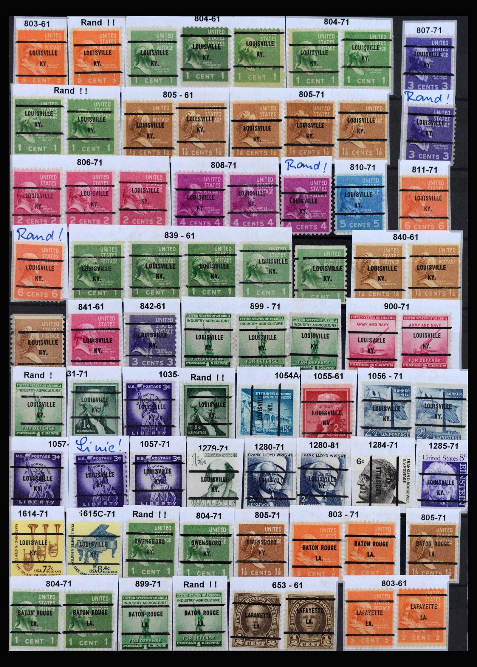 39990 0012 - Postzegelverzameling 39990 USA precancels 1900-1980.