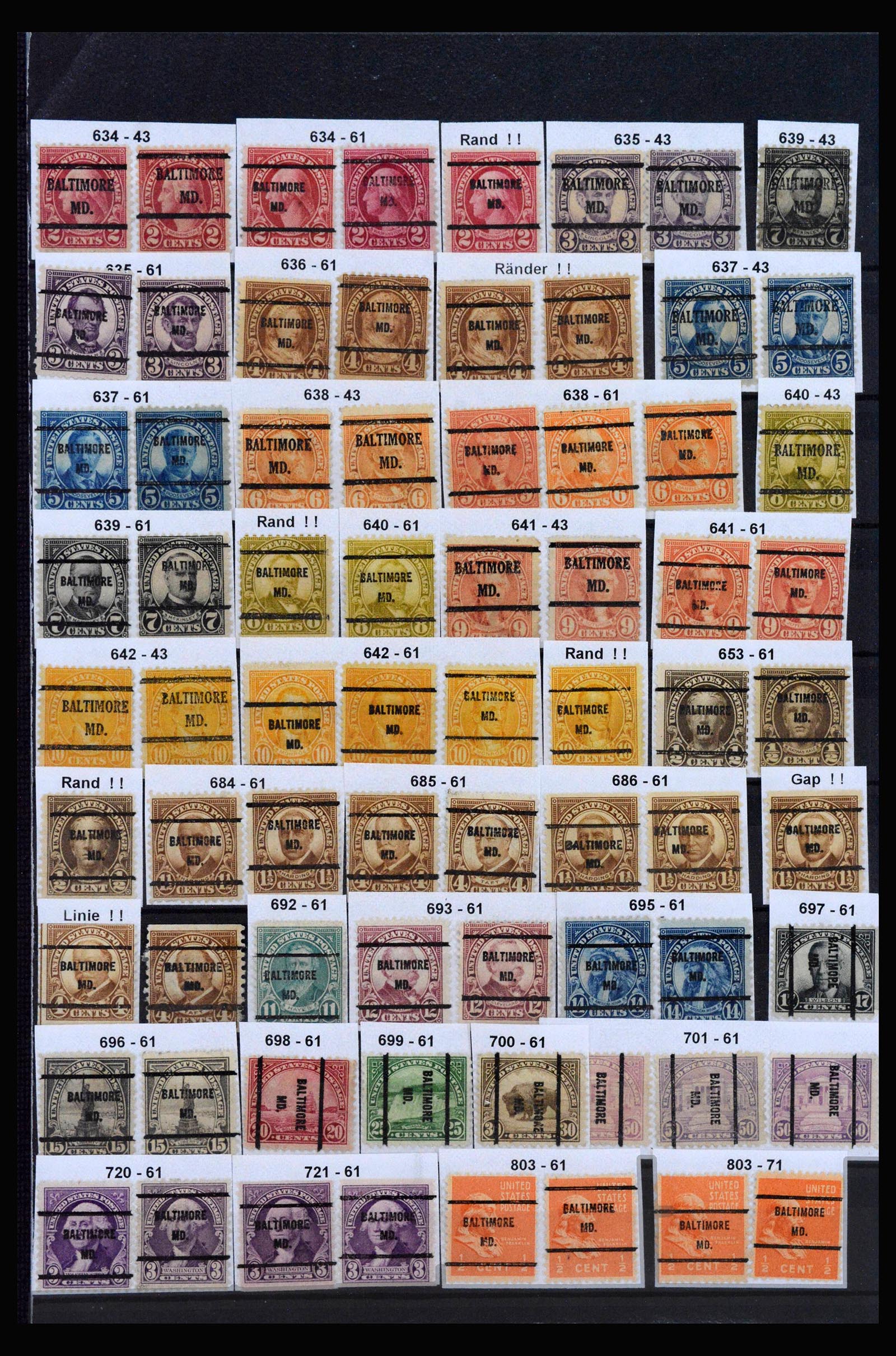 39990 0017 - Postzegelverzameling 39990 USA precancels 1900-1980.