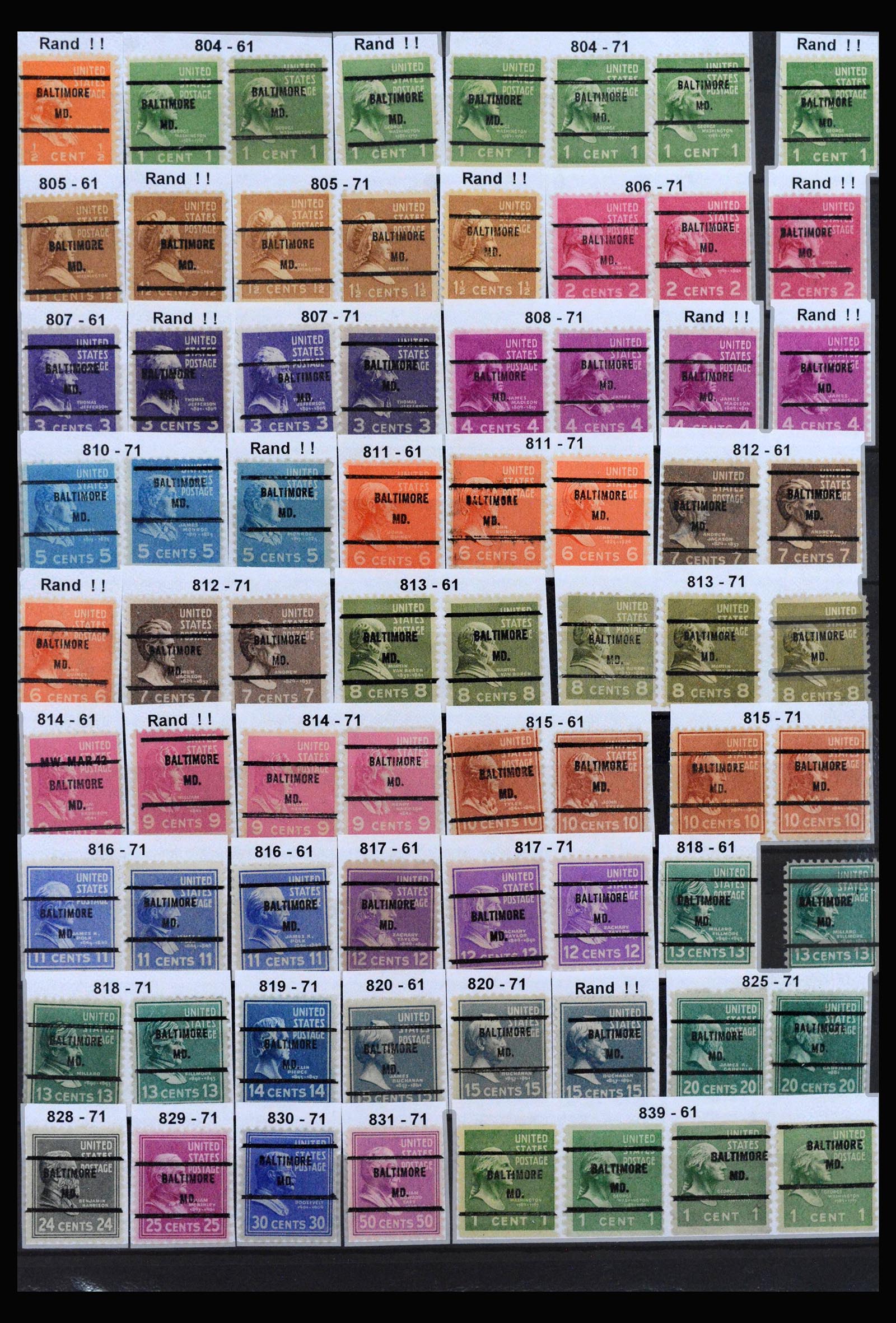 39990 0019 - Postzegelverzameling 39990 USA precancels 1900-1980.