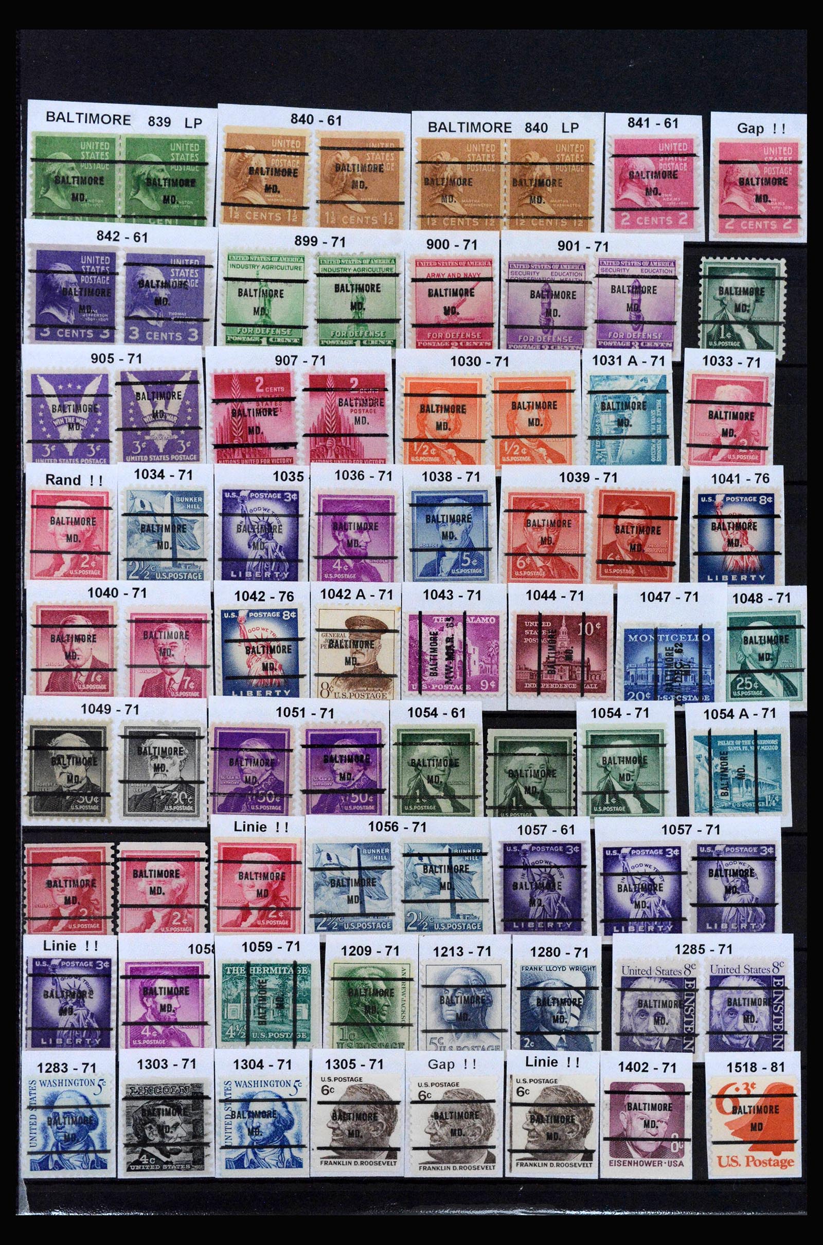 39990 0020 - Postzegelverzameling 39990 USA precancels 1900-1980.