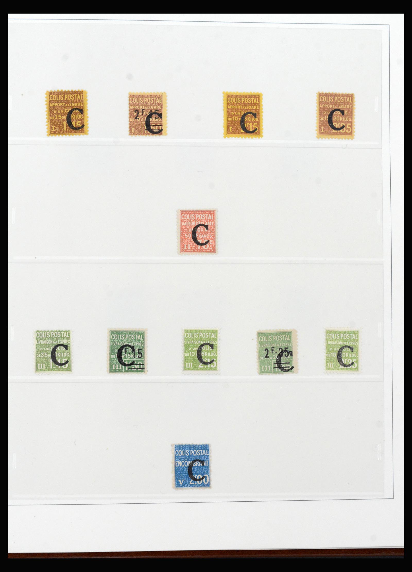 39993 0009 - Postzegelverzameling 39993 Franckrijk colis postaux 1892-1945.