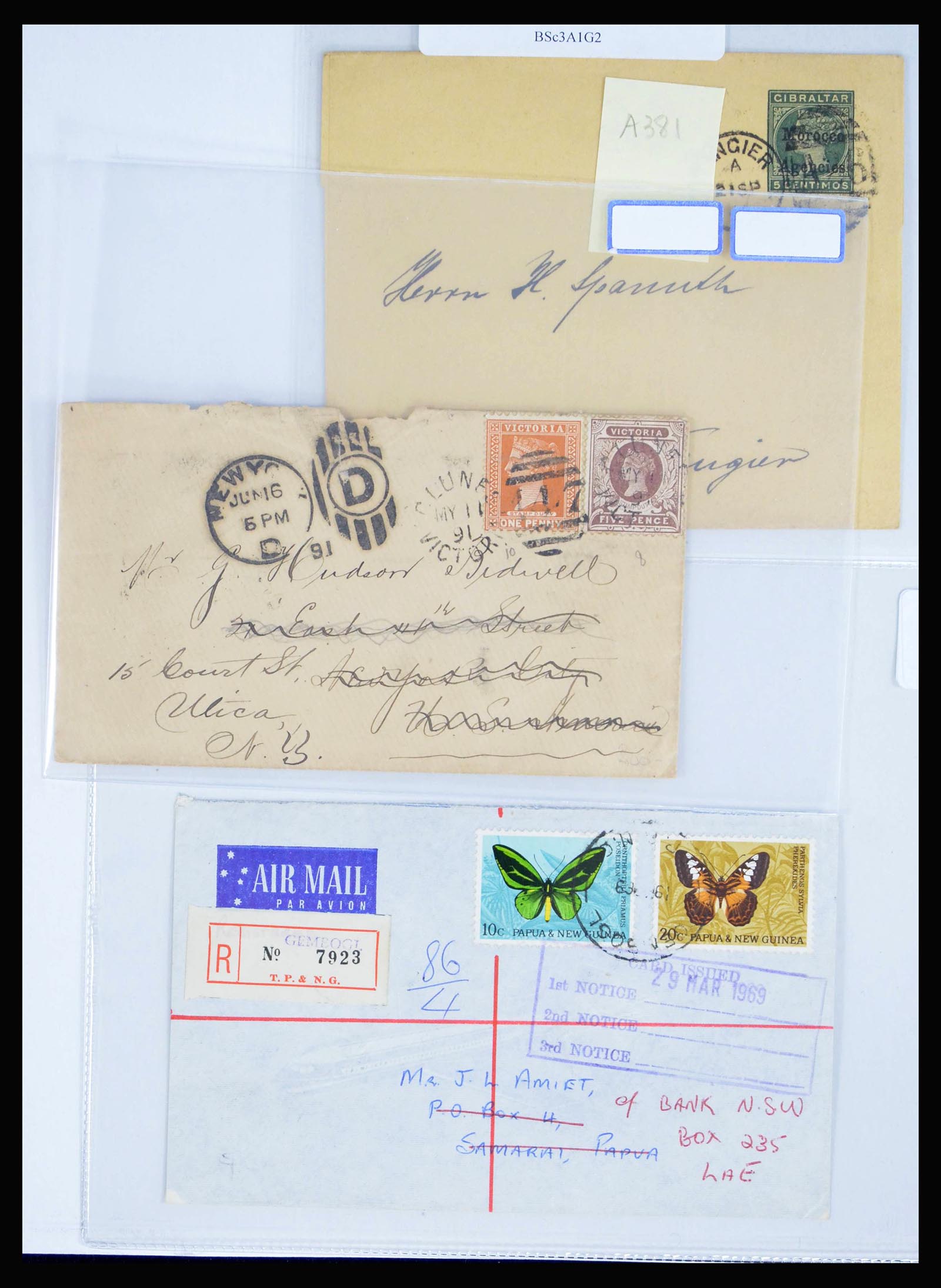 39994 0009 - Postzegelverzameling 39994 Engelse koloniën brieven 1888-1960.