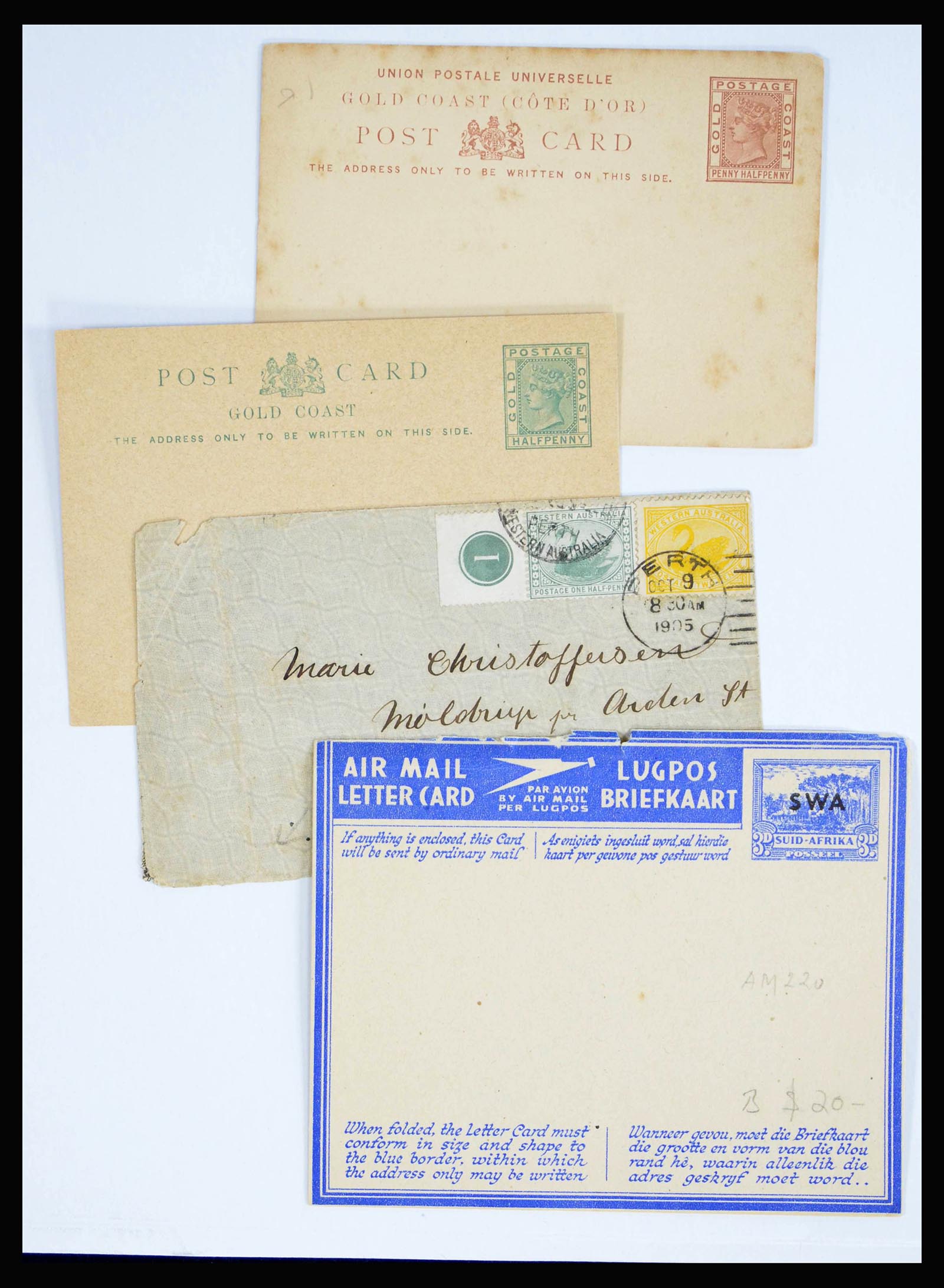 39994 0018 - Postzegelverzameling 39994 Engelse koloniën brieven 1888-1960.