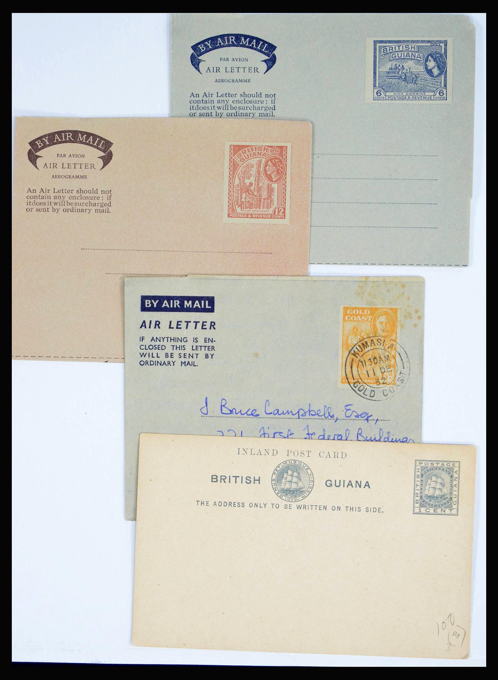 39994 0019 - Postzegelverzameling 39994 Engelse koloniën brieven 1888-1960.
