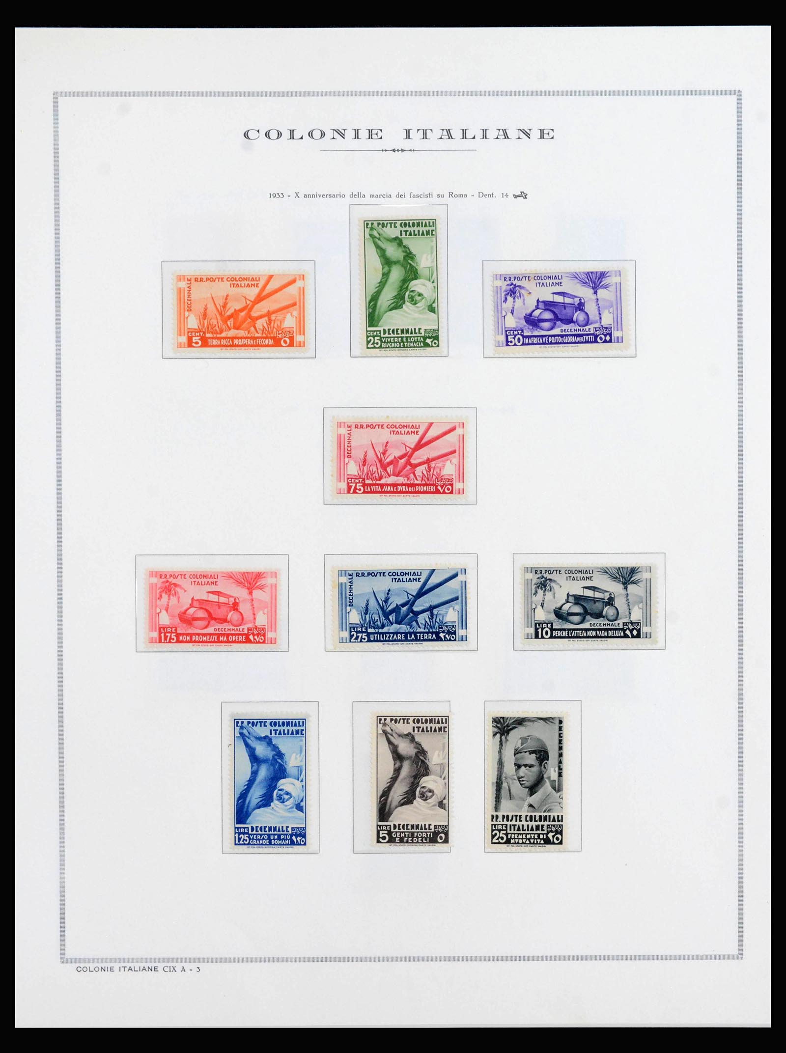 40000 0004 - Postzegelverzameling 40000 Italiaanse kolonien compleet 1893-1960.