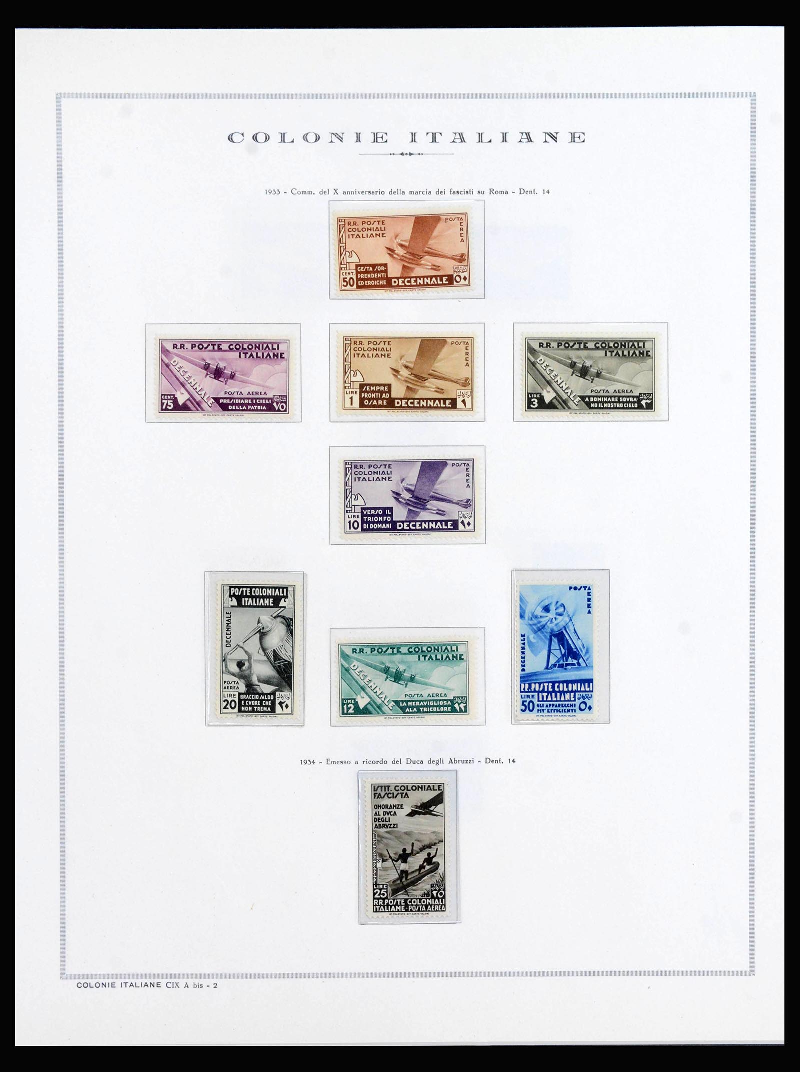 40000 0008 - Postzegelverzameling 40000 Italiaanse kolonien compleet 1893-1960.